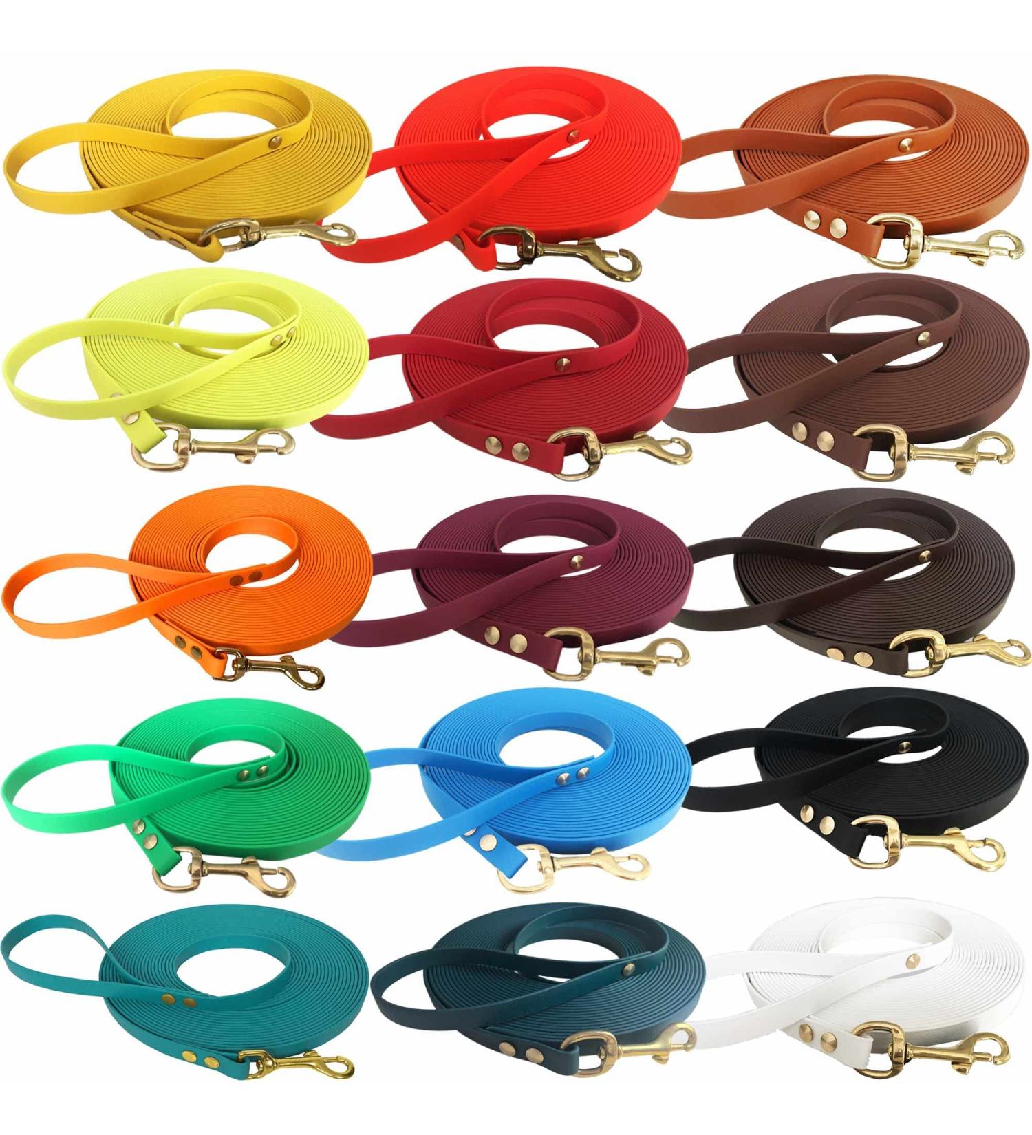 Buy Bio-Leine Very Light Biothane Puppy Leash | 2 to 15m 9mm Water-Repellent & Dirt-Repellent Leash for Small Dogs - Turquoise 5m with Hand Loop - Buy Online on GoSupps.com