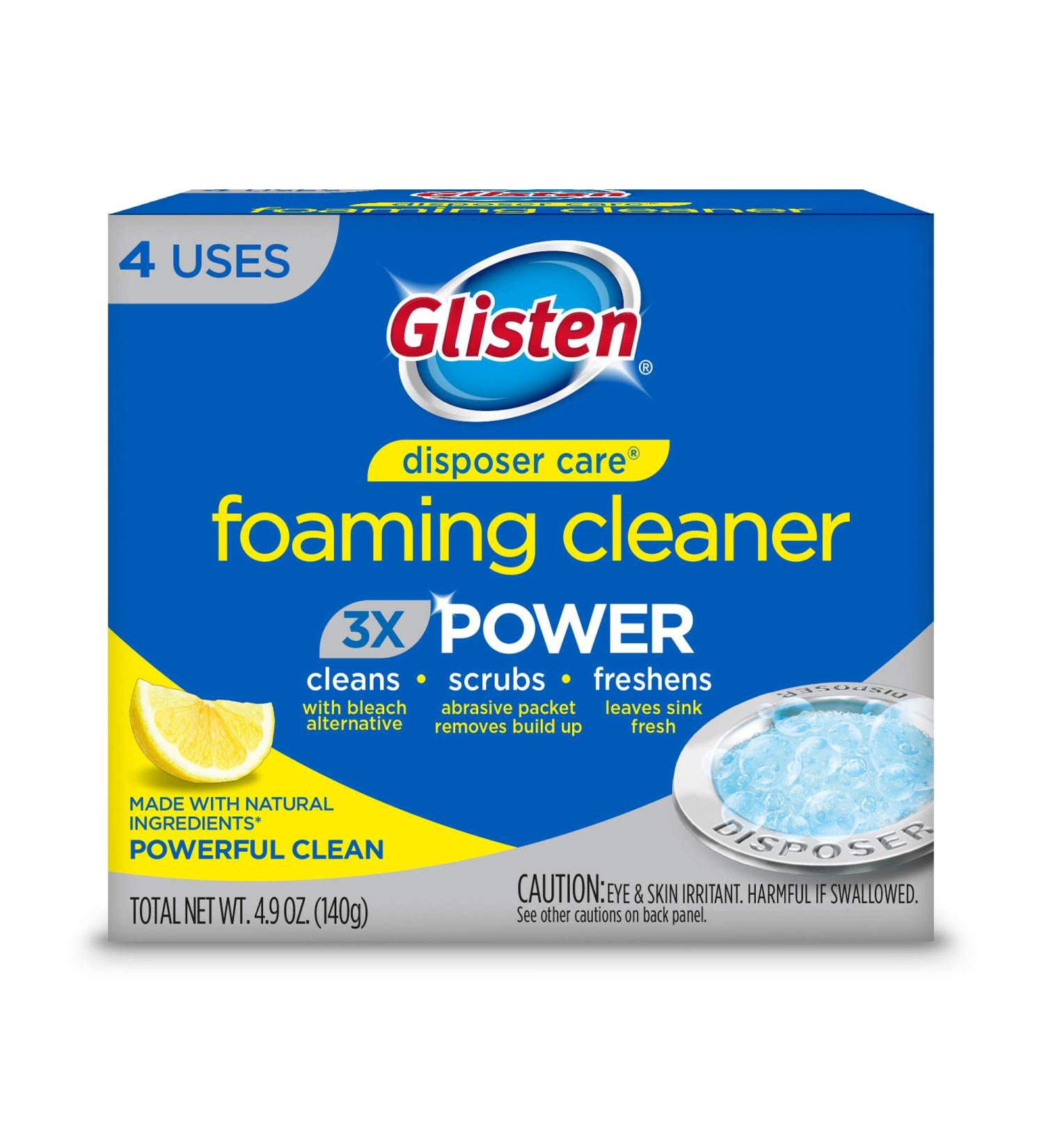 Glisten DP20B Disposer Care Foaming Garbage Disposer Cleaner - 20 Pack - Lemon Scented 24.5 oz - Powerful Disposal Cleanser - Buy Online on GoSupps.com