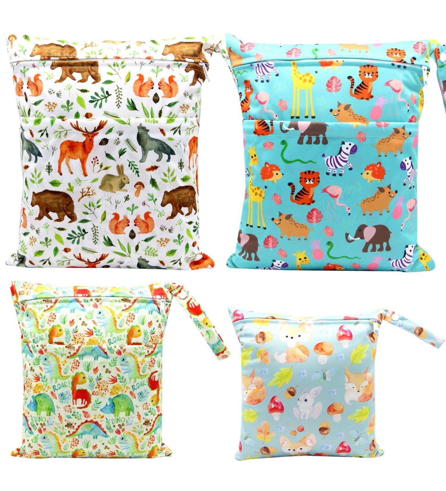 Buy Tceapoo Wetbag Kindergarten Set - 4 Reusable Waterproof Diaper Bags with Zipper & Organizer Pockets for Babies - Perfect for International Shipping - Buy Online on GoSupps.com