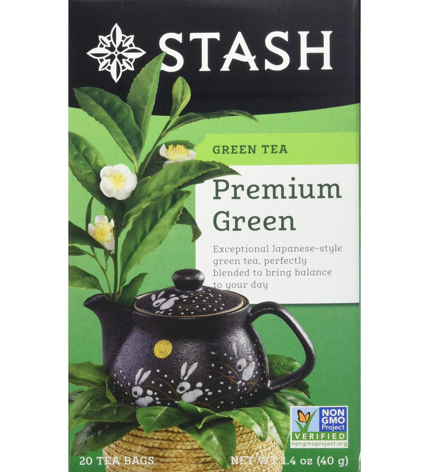 Stash Tea Premium Green Tea Bags - 20 Count Box (Pack of 6) | Foil Freshness - Buy Online on GoSupps.com