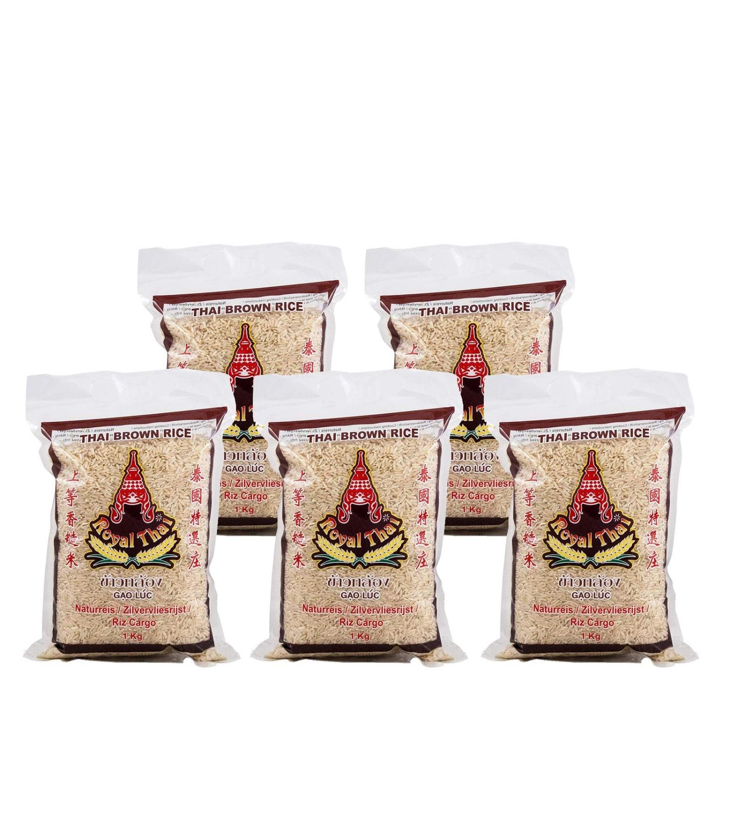 Royal Thai Brown rice natural rice 1kg 5pack 5x1000g - Buy Online on GoSupps.com