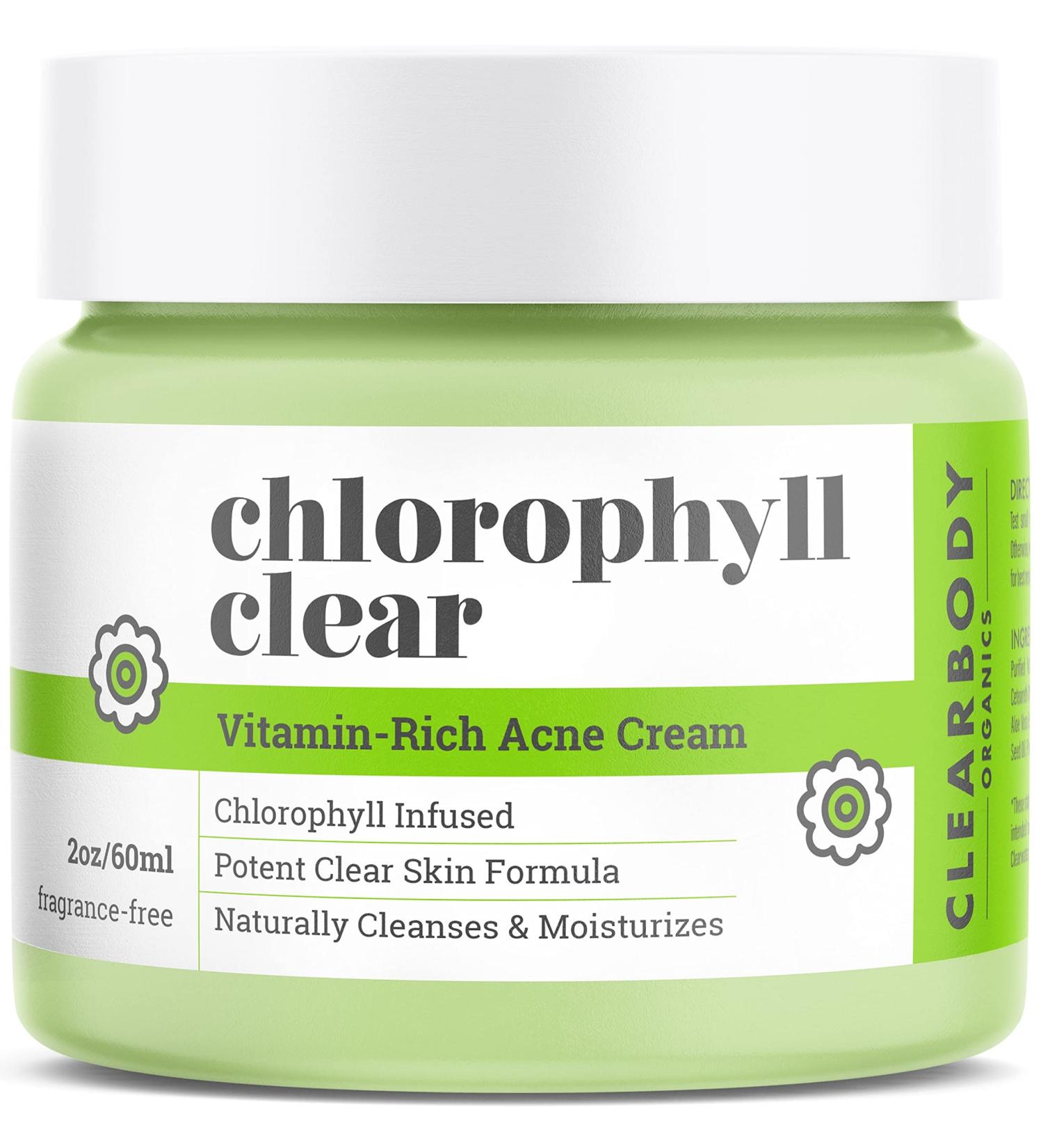 Tea Tree Oil & Chlorophyll Face Cream - 2oz Moisturizer for Acne Prone, Dry & Oily Skin - Buy Online on GoSupps.com