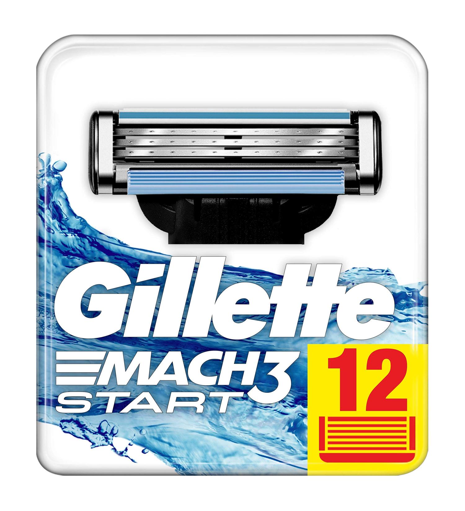 Gillette Mach3 Start Razor Blade Refills for Men Pack of 12 DuraComfort Blades Comfortable and Accurate Shave - Buy Online on GoSupps.com