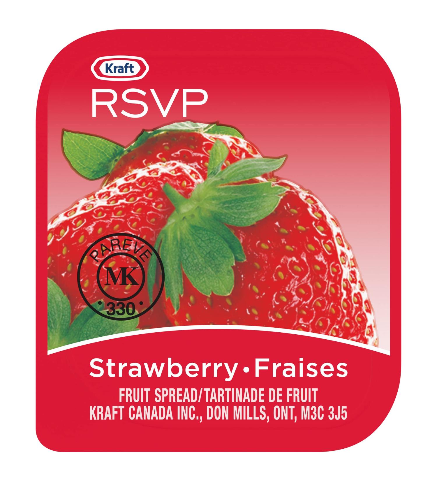 Kraft RSVP Strawberry Spread 3.2L (200 Cups) Strawberry 200 Count (Pack of 1) - Buy Online on GoSupps.com