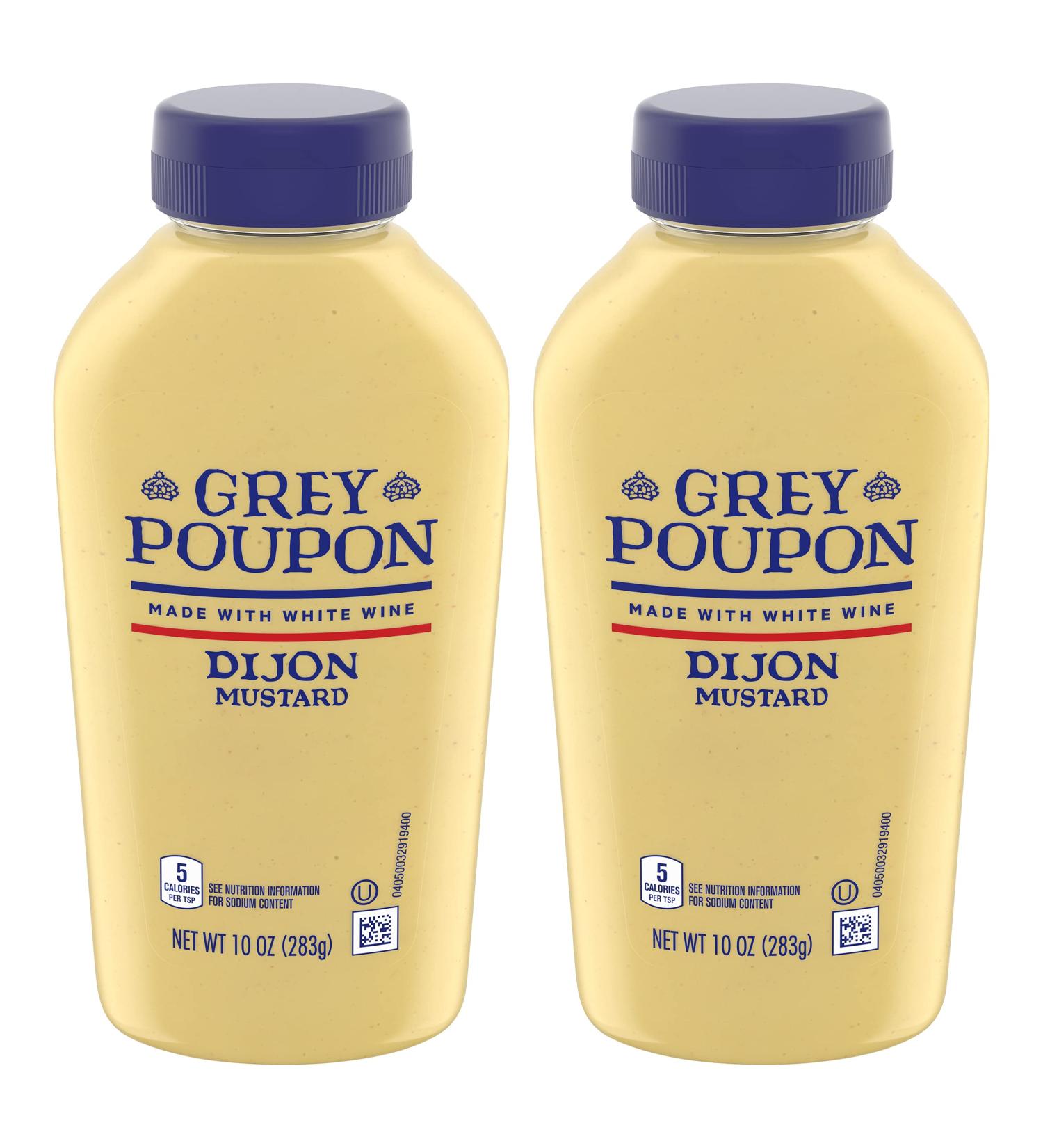 Grey Poupon Dijon Mustard 10oz Squeeze Bottle - Pack of 2 - Buy Online on GoSupps.com