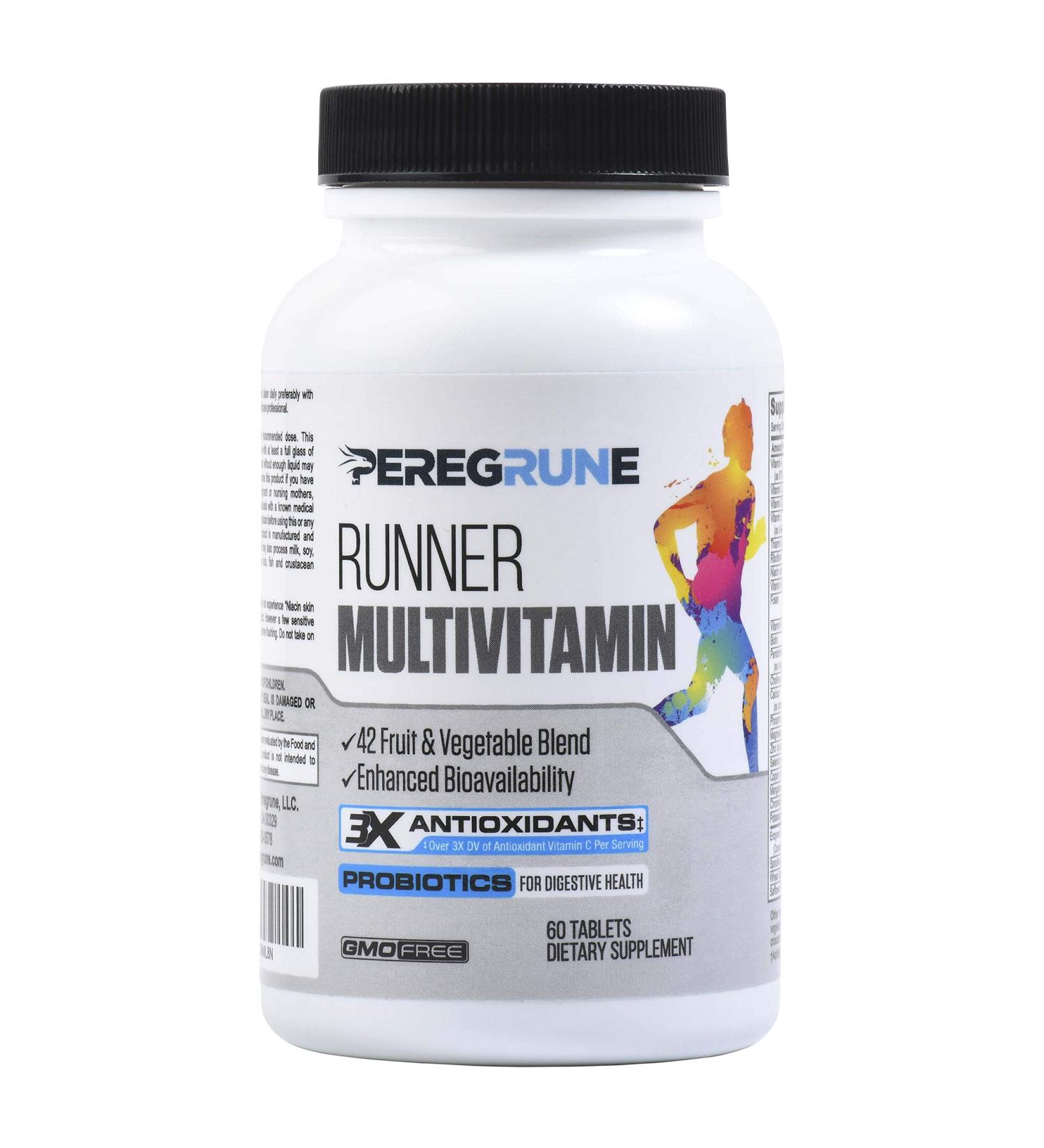 Runner Vitamin: Engineered Multivitamin for Health & Recovery | Complete B Complex for Endurance Energy | Probiotics & Whole Foods | GMP Certified - Buy Online on GoSupps.com
