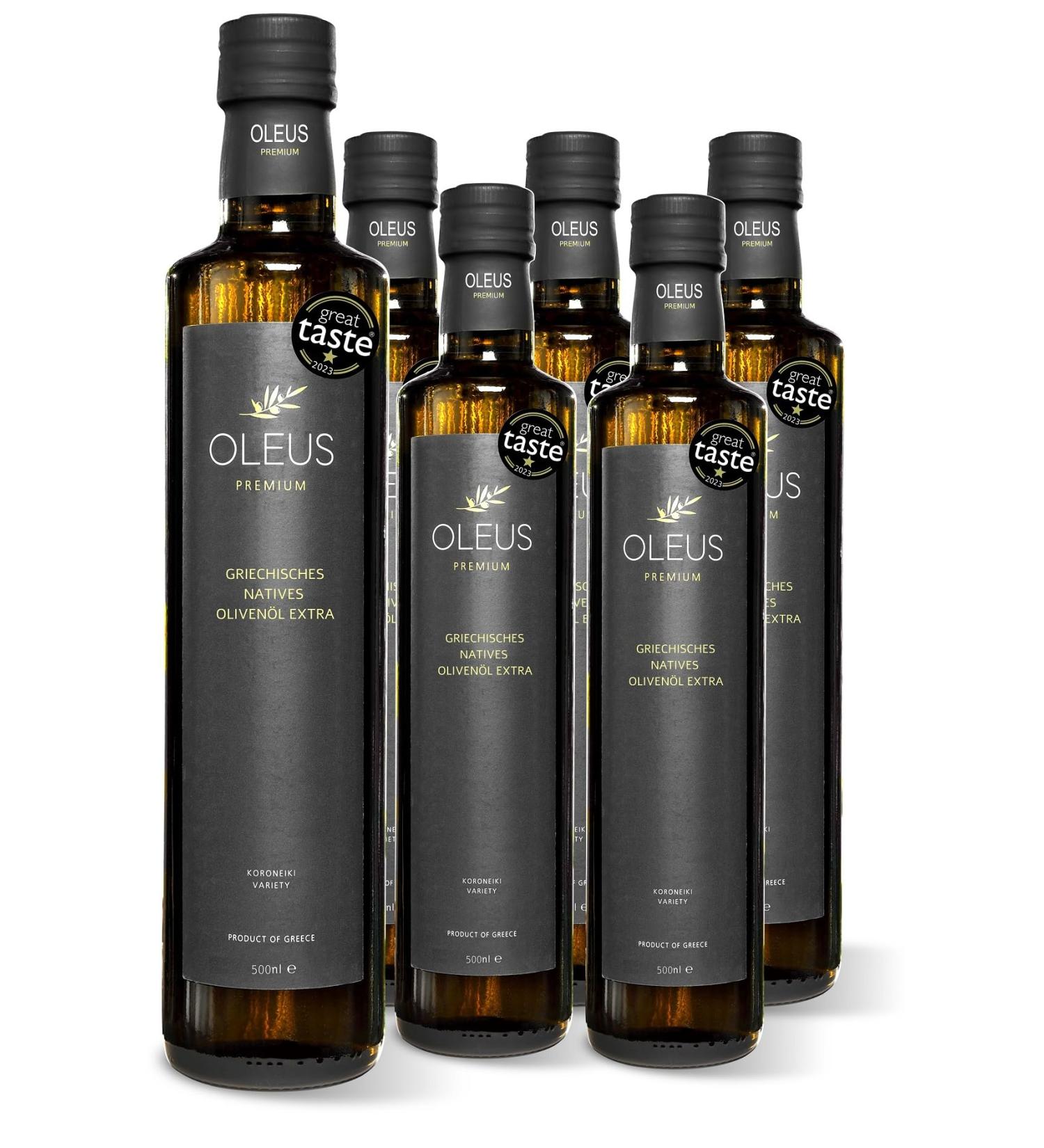  OLEUS PREMIUM Oleus olive oil from Greece (6 x 500 ml) - Buy Online on GoSupps.com