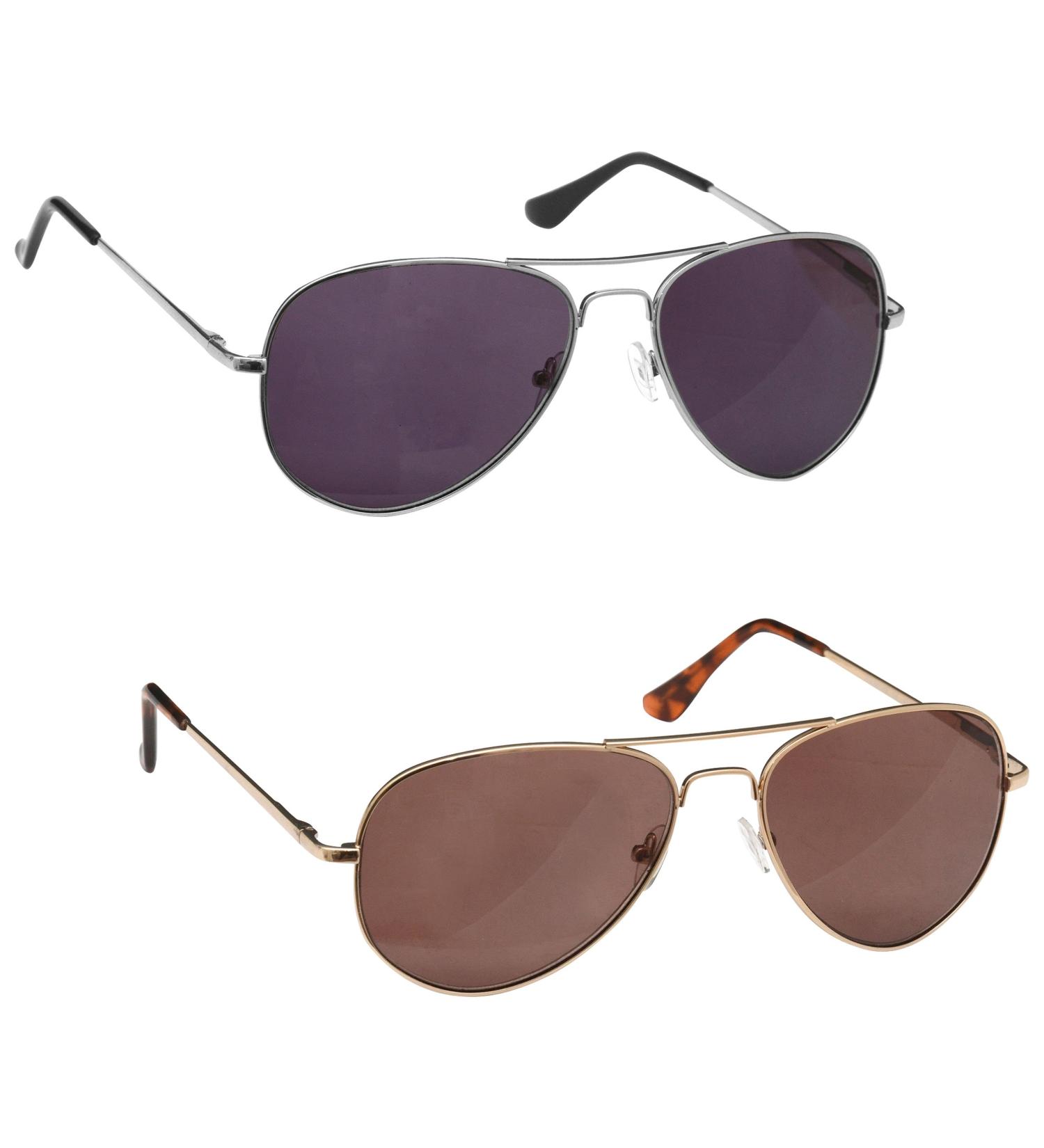 The Reading Glasses Company Silver & Gold Sun Readers Value 2 Pack UV400 Men Women SS8-89 +1.00