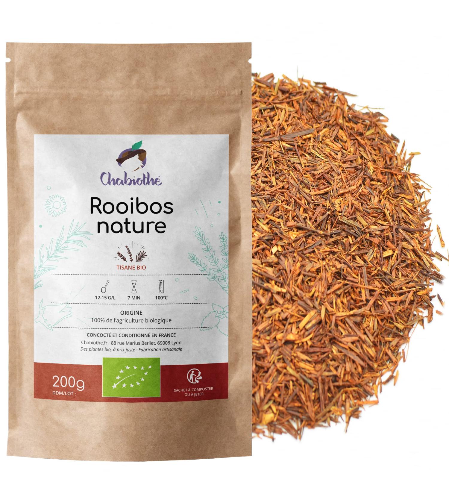 Organic Rooibos Tea 200g - Sweet & Relaxing Red Bush Tea from South Africa - Buy Online - Buy Online on GoSupps.com