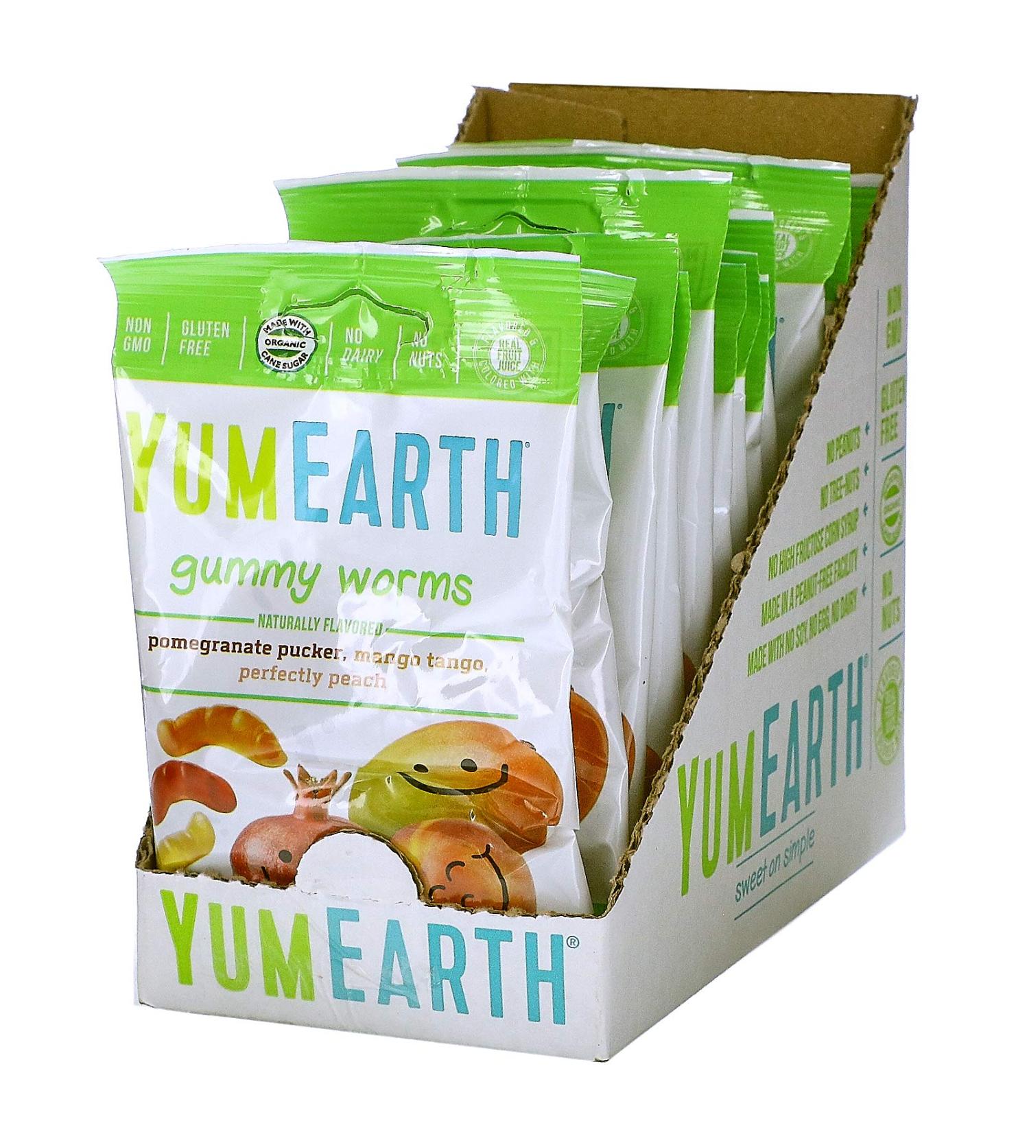 YumEarth Gummy Worms Assorted Flavors 12 Packs 2.5 oz (71 g) Each - Buy Online on GoSupps.com