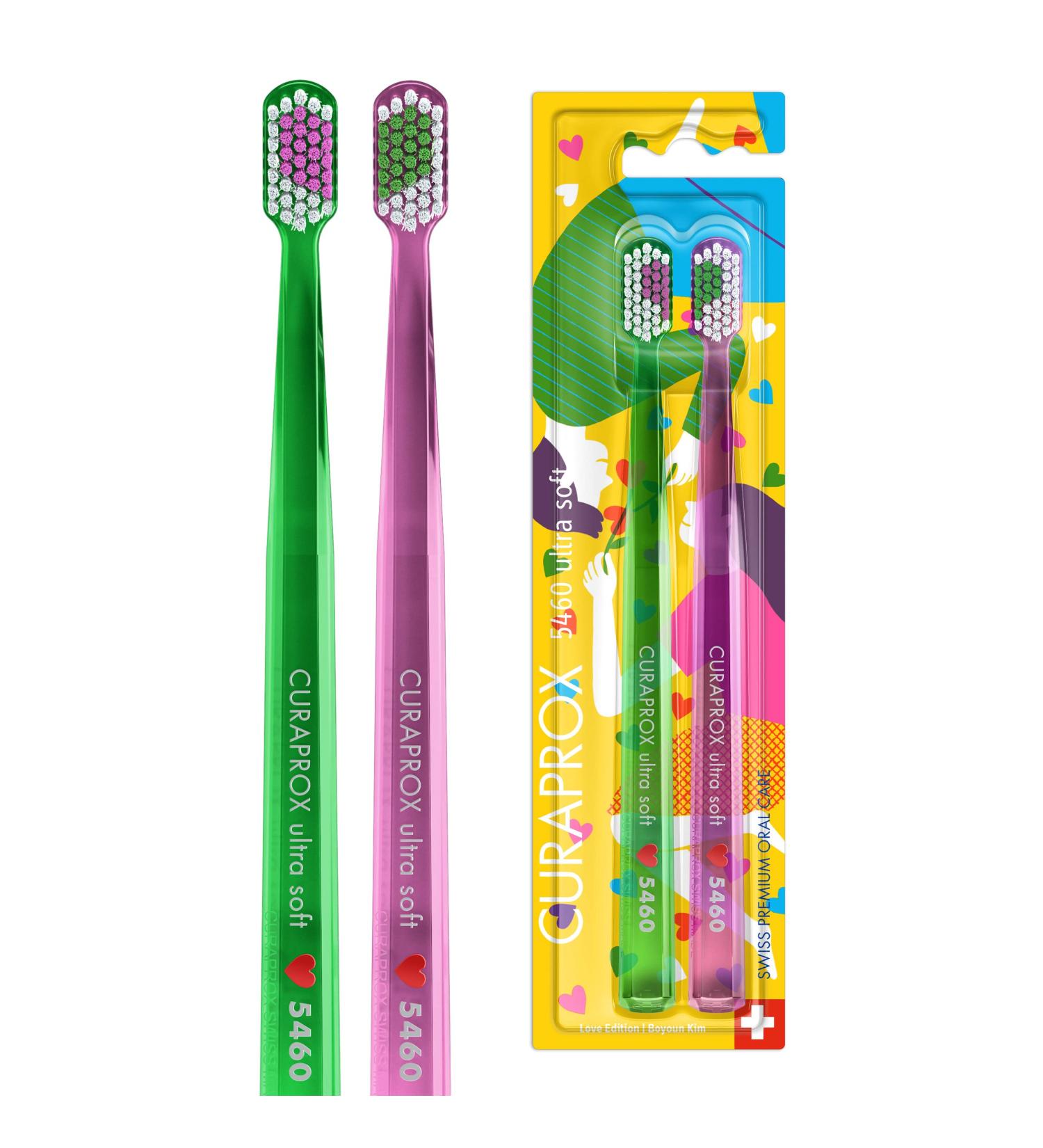 Curaprox CS 5460 Ultra-Soft Toothbrush Set Special Edition Love 2023 - 2 Pack - Buy Online on GoSupps.com