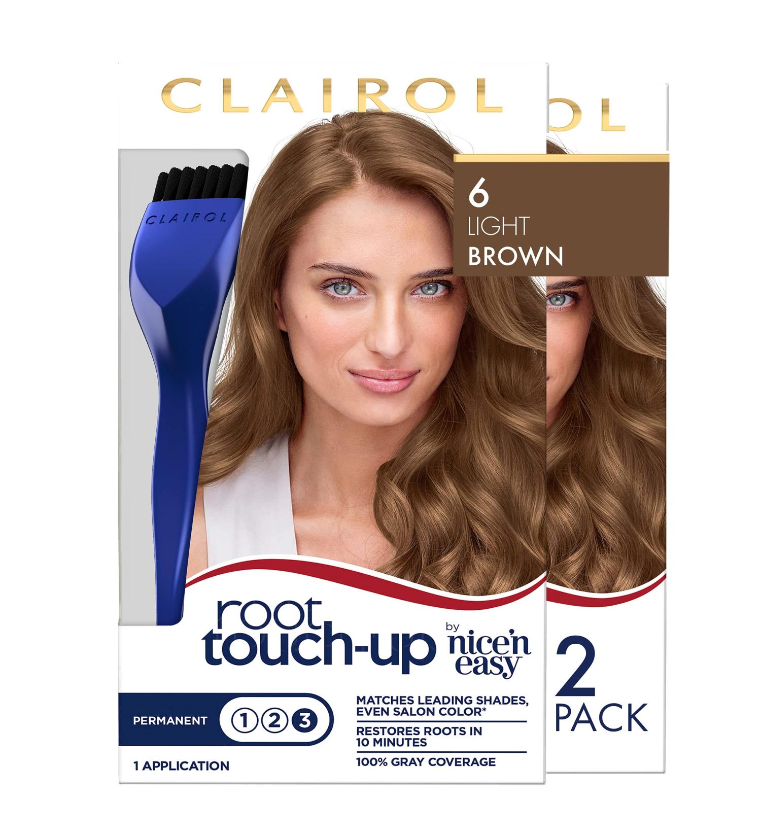 Clairol Root Touch-Up by Nice'n Easy 6 Light Brown Hair Dye - Pack of 2 | 1.1 Fl Oz - Buy Online on GoSupps.com