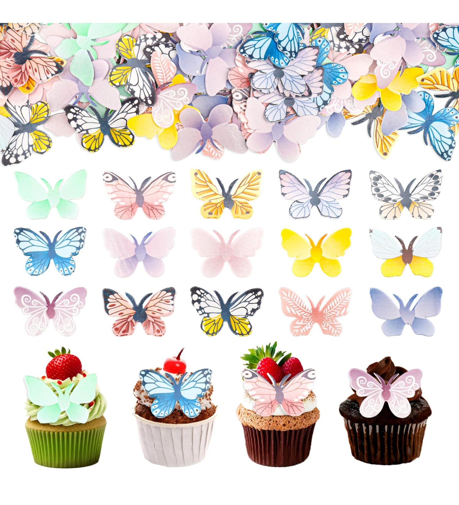 Shop Alegre Edible Butterflies 72 Decorative Cake & Muffin Toppers for Birthdays & Weddings - Buy Online on GoSupps.com