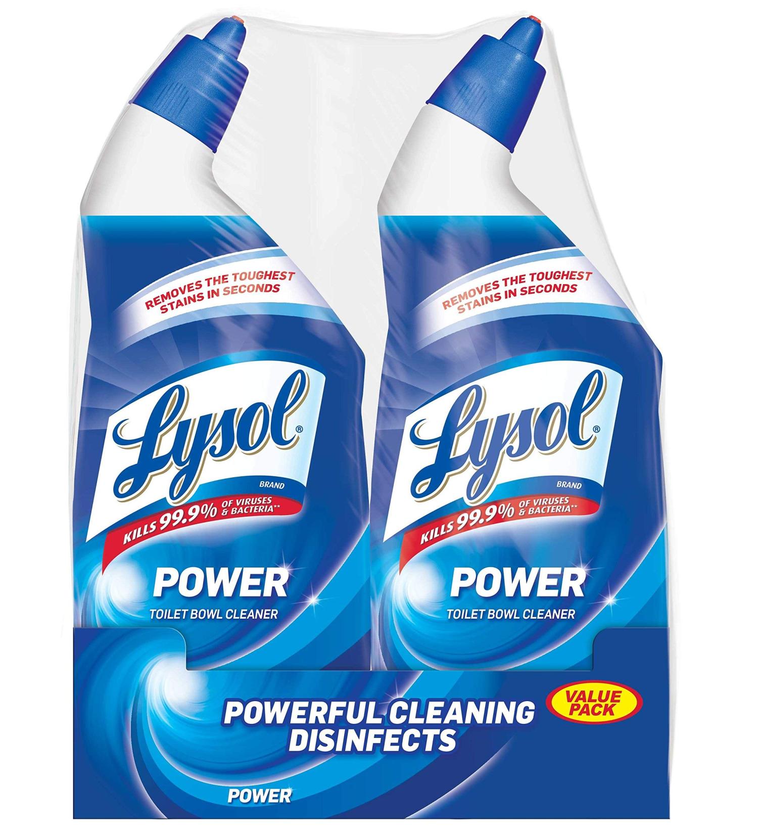 Lysol Power Toilet Bowl Cleaner Value Pack 2 Count (Pack of 3) TOTAL OF 6 BOTTLES