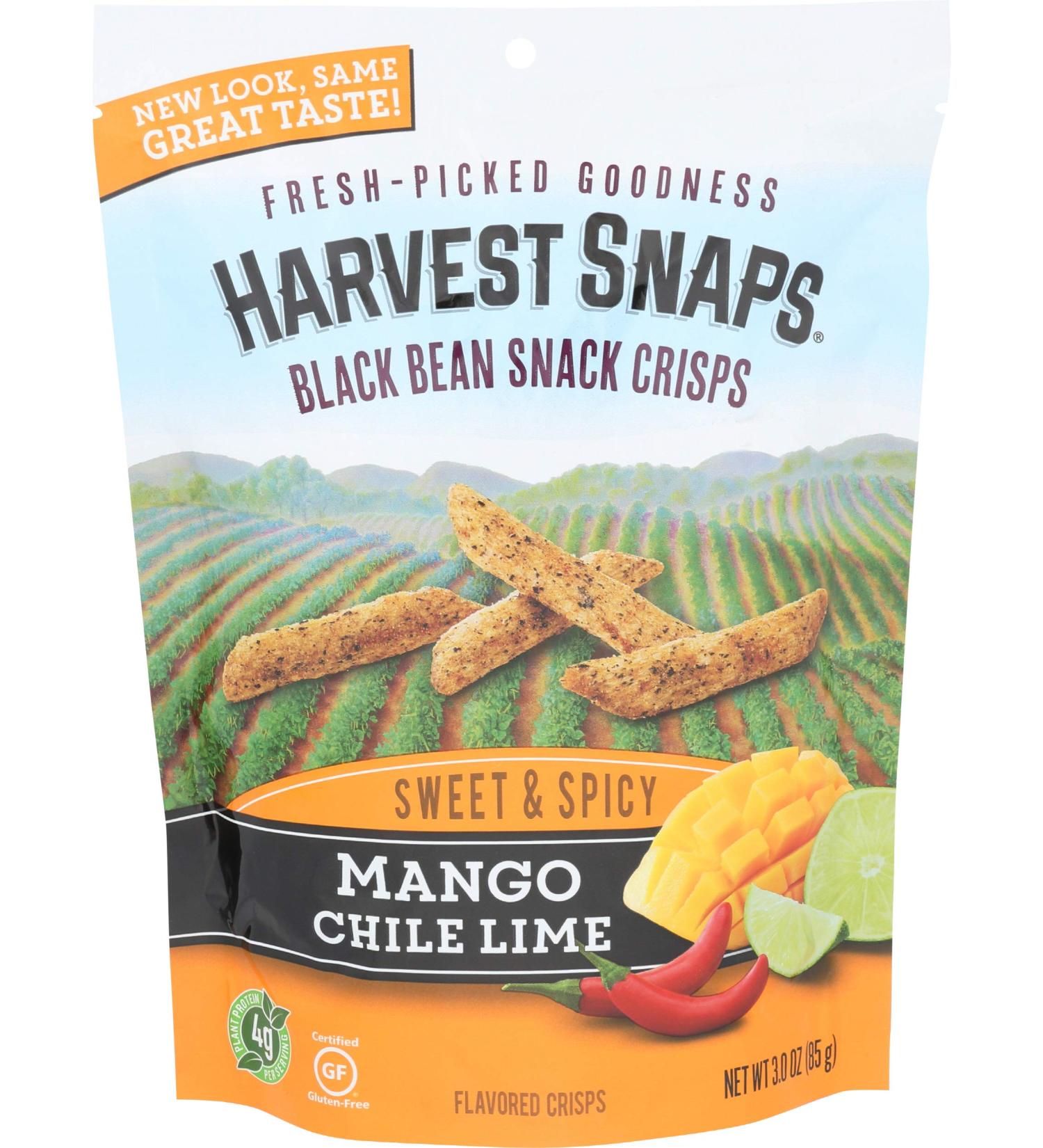 Harvest Snaps Mango Chile Lime - 3 Pack | Healthy Snack | Gluten-Free - Buy Online on GoSupps.com