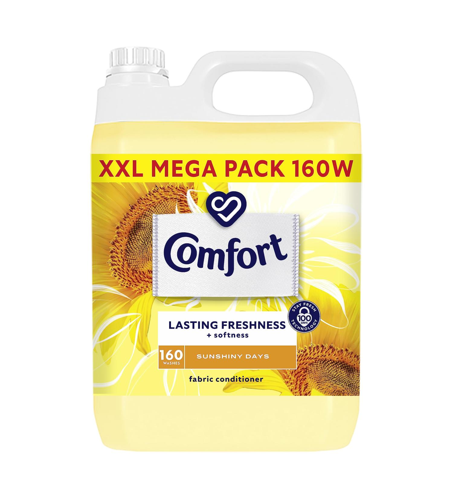 Comfort Sunshiny Days Fabric Conditioner - 4.8L (160 Washes) Orange - Long-lasting Freshness for 100 Days - Pack of 1 - Buy Online on GoSupps.com
