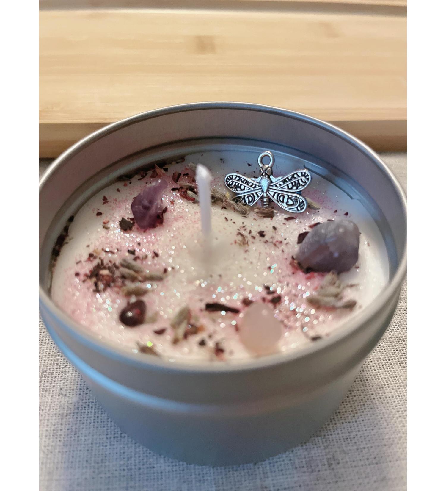 Aromatherapy Candle - 4oz Soy Wax - Renewal - Fertility Magic Intention - Lavender Orchid & Sage for Wellness - Buy Online on GoSupps.com