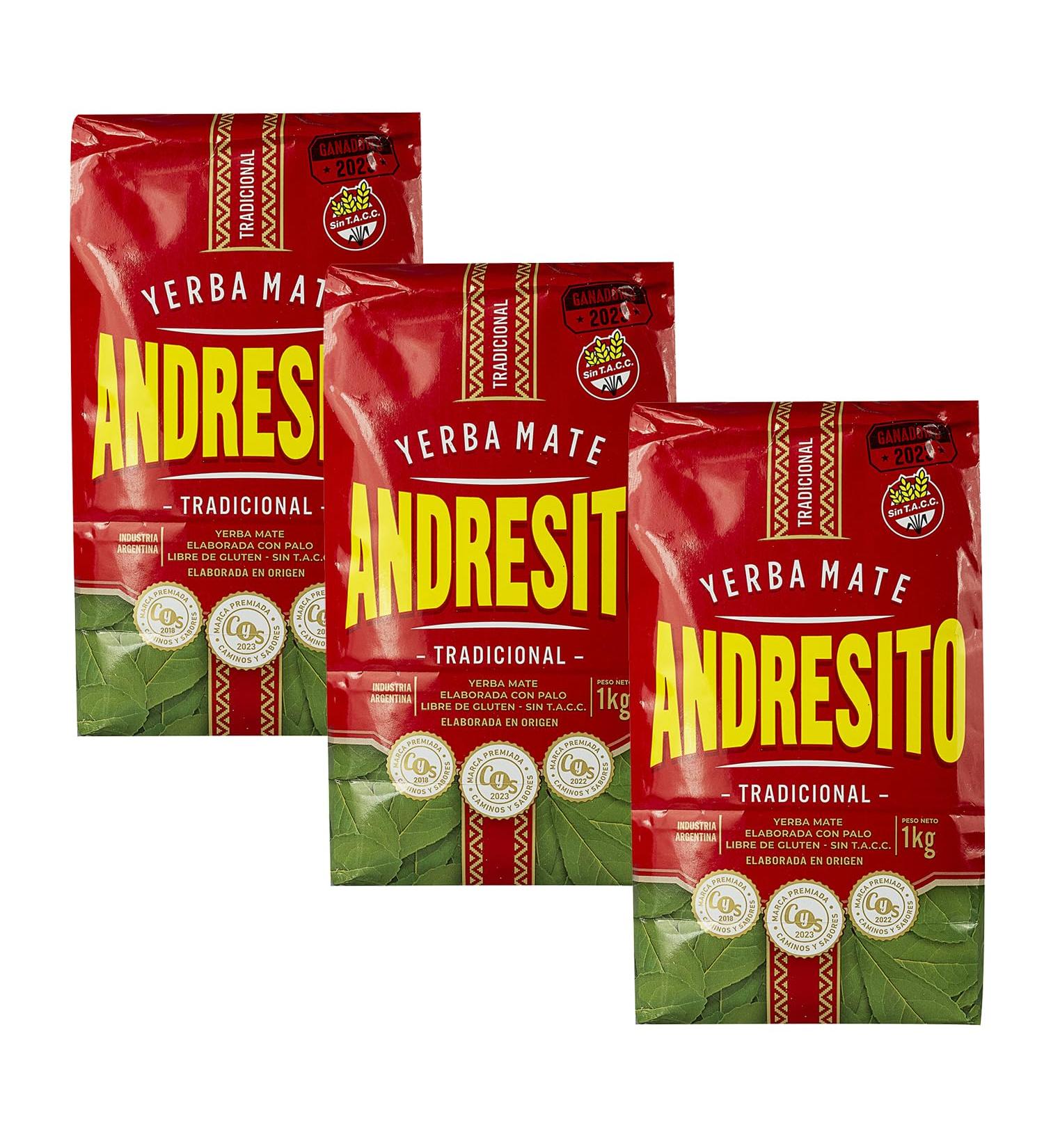 Yerba Mat Traditionnel 1.5kg (500g x 3) + chantillon cadeau (40g): sans sucre | Argentine