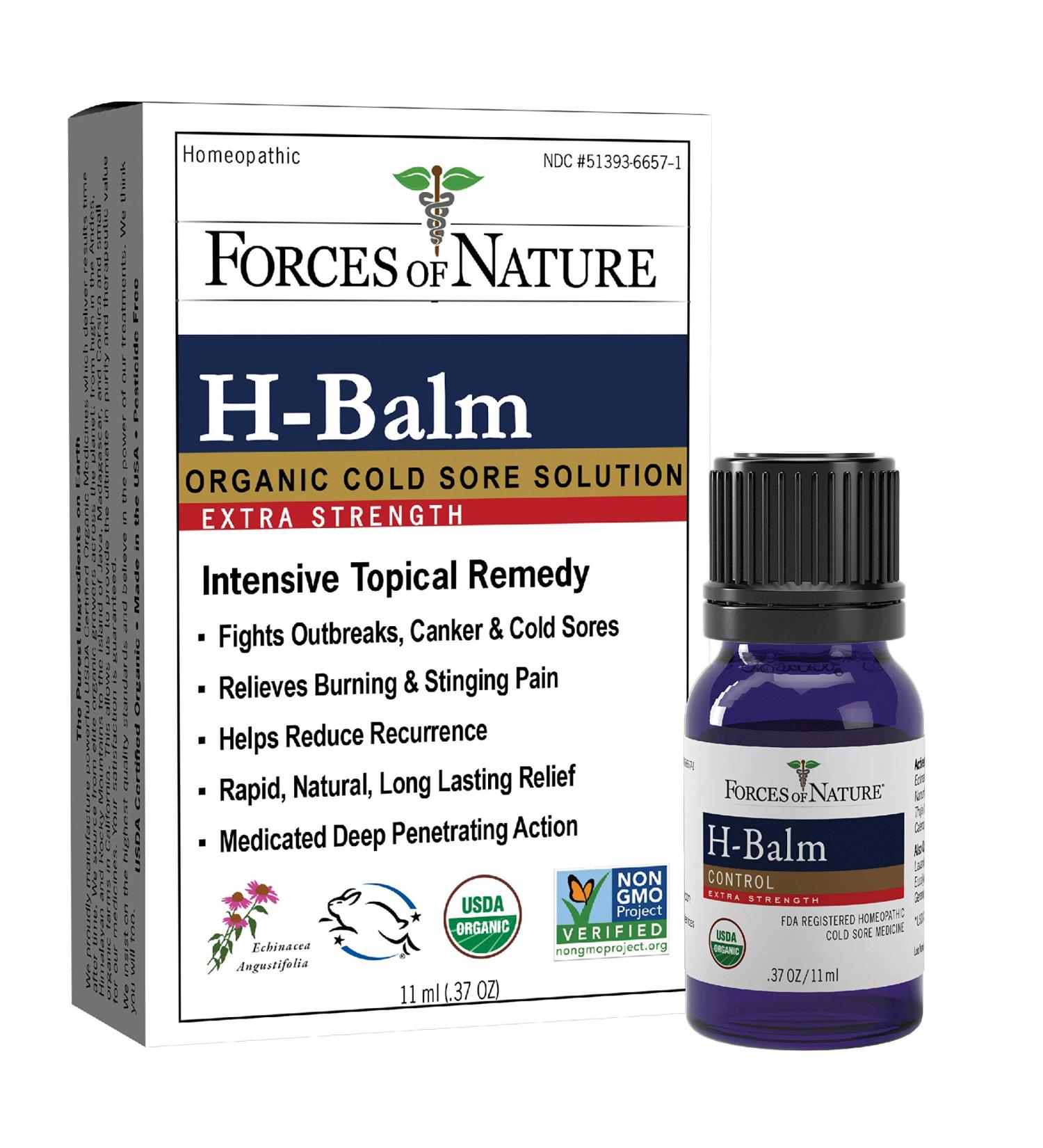Buy Forces Of Nature H Balm Extra Strength Organic 0.37oz | Natural Healing Salve - Buy Online on GoSupps.com