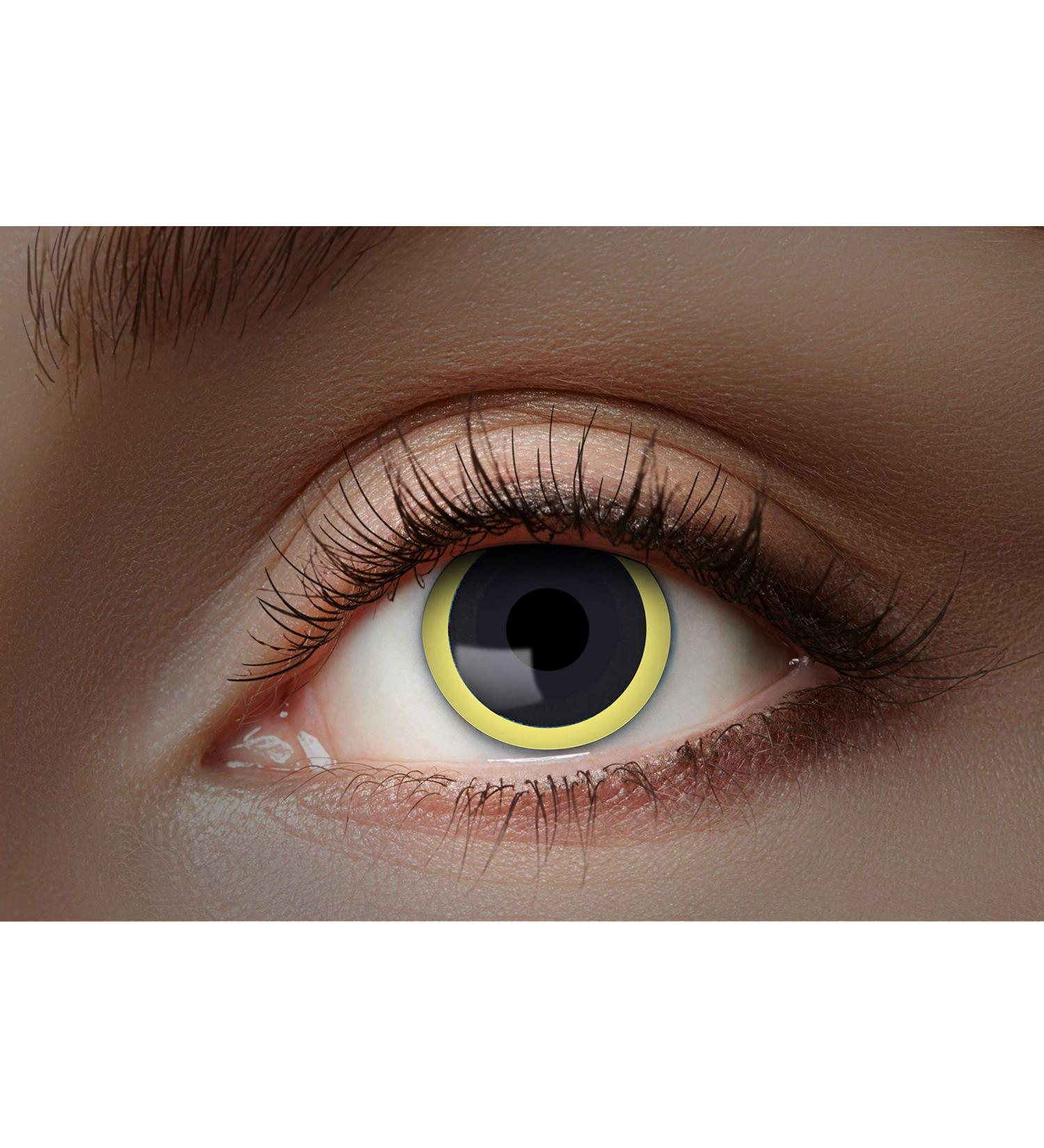 Buy Eyecatcher 84027541-455 Colored UV Contact Lenses - Yellow & Black 12-Month Wear for Carnival Mardi Gras & Halloween - International Shipping Available - Buy Online on GoSupps.com