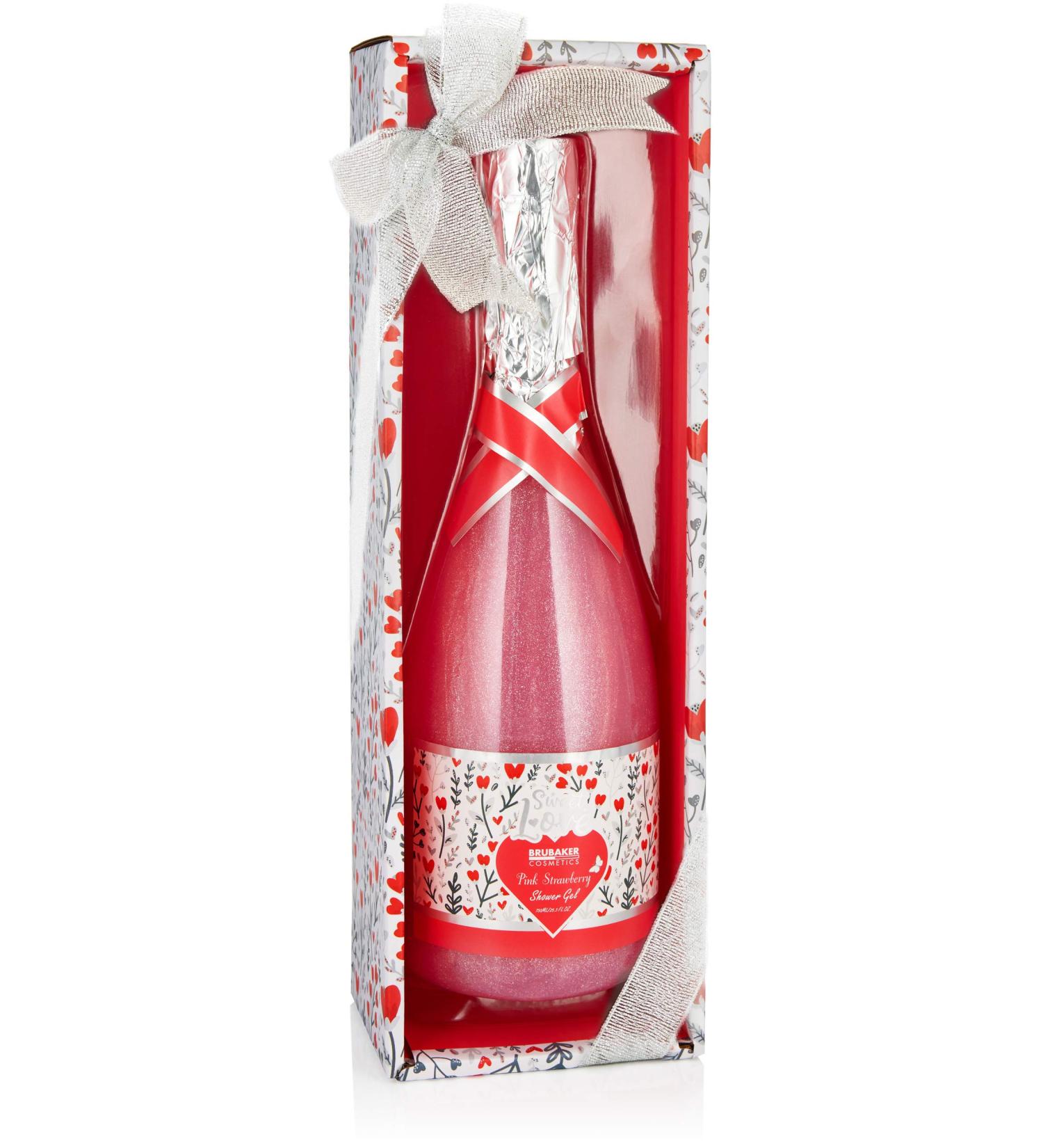 BRUBAKER 25 fl. oz. Strawberry Sweet Love Shower Gel in Champagne Bottle - Unique Bath Gift Set for Women & Men - Perfect Gift Idea - Buy Online on GoSupps.com