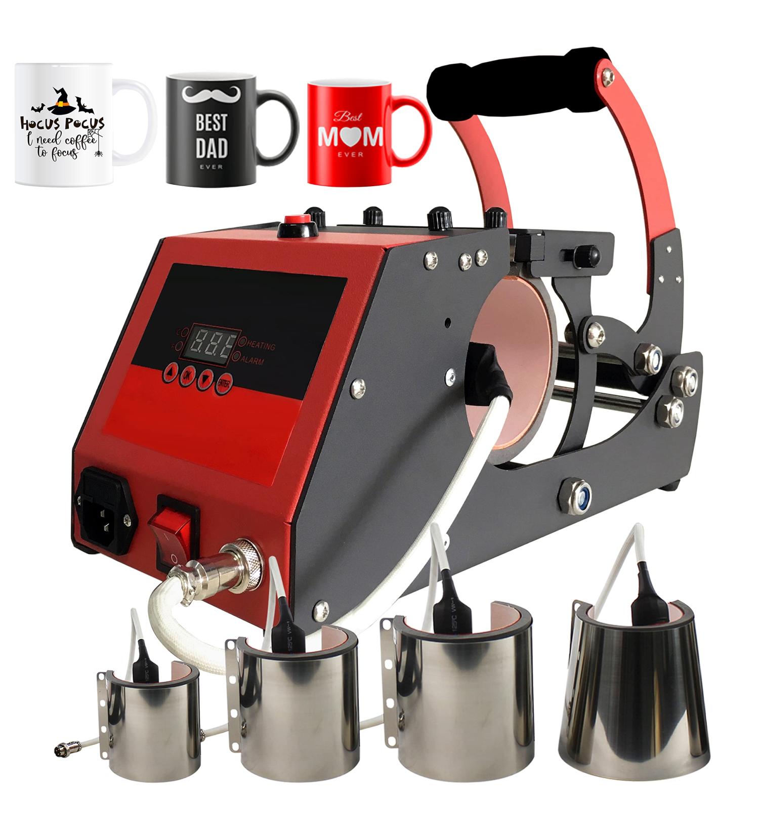 Mug Press Machine 4 in 1 Mug Heat Press Machine for Sublimation of Coffee Mugs Cup Press Heat Sublimation Machine with Overheat Protection 300.0 - Buy Online on GoSupps.com