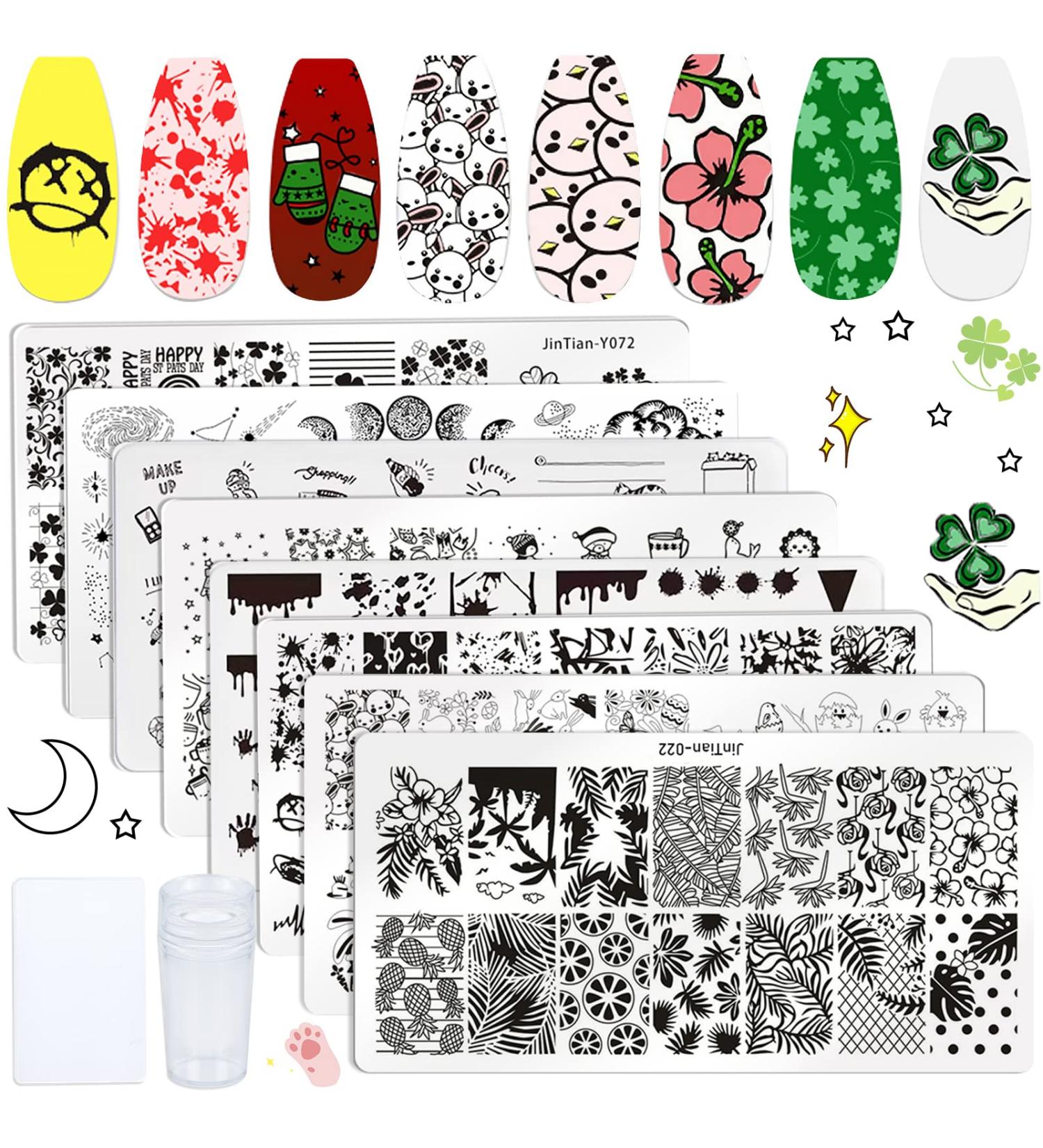Niceneeded Constellation Nail Art Stamp Set - 6 Star Templates with Fireworks Design for Stunning Home Manicures - Buy Online on GoSupps.com