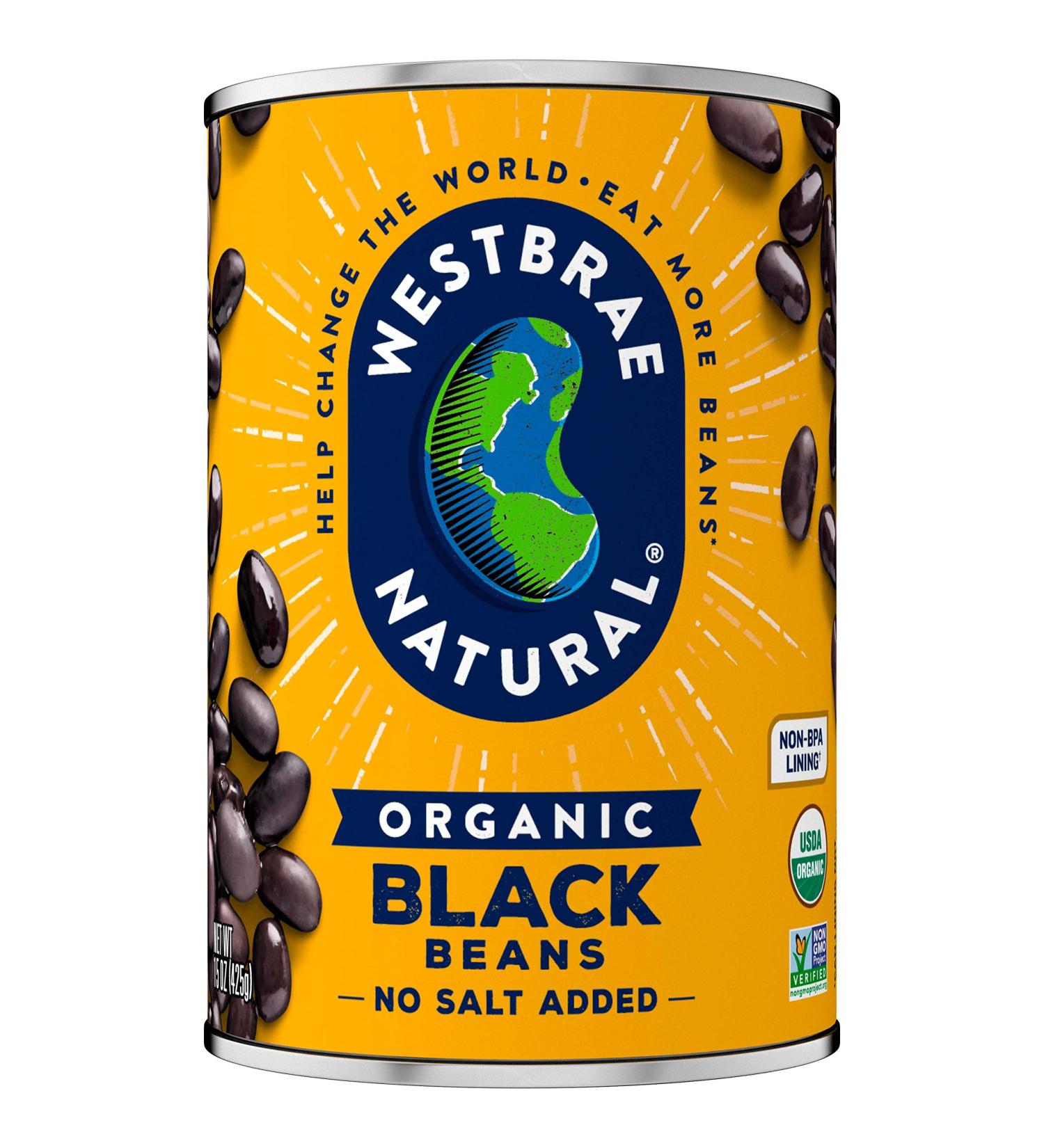 Westbrae Organic Black Beans 15 Oz (Pack of 12) - Low Sodium, Natural Ingredients - Buy Online on GoSupps.com
