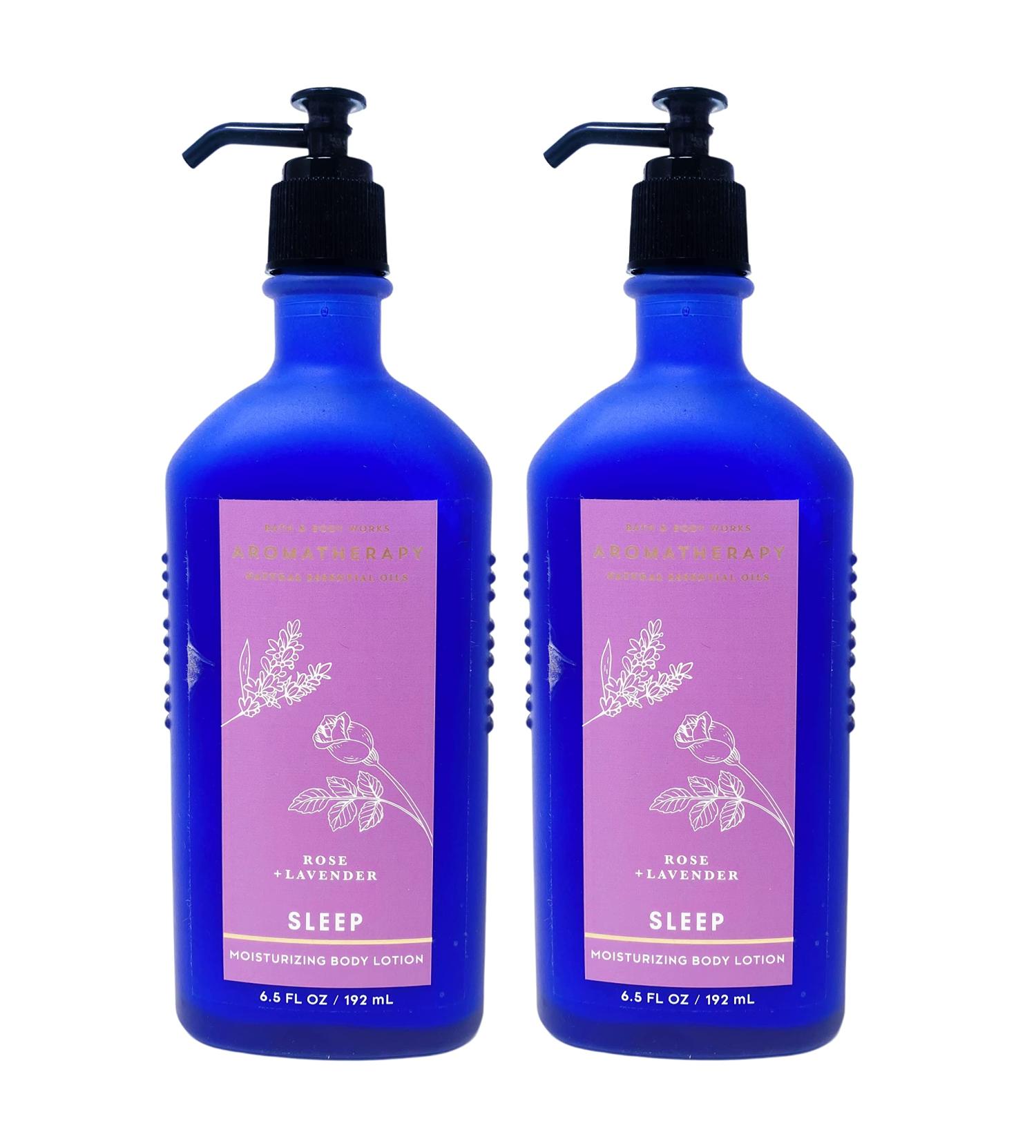 Bath & Body Works Aromatherapy Sleep ROSE LAVENDER 2-Pack Moisturizing Body Lotion - Full Size