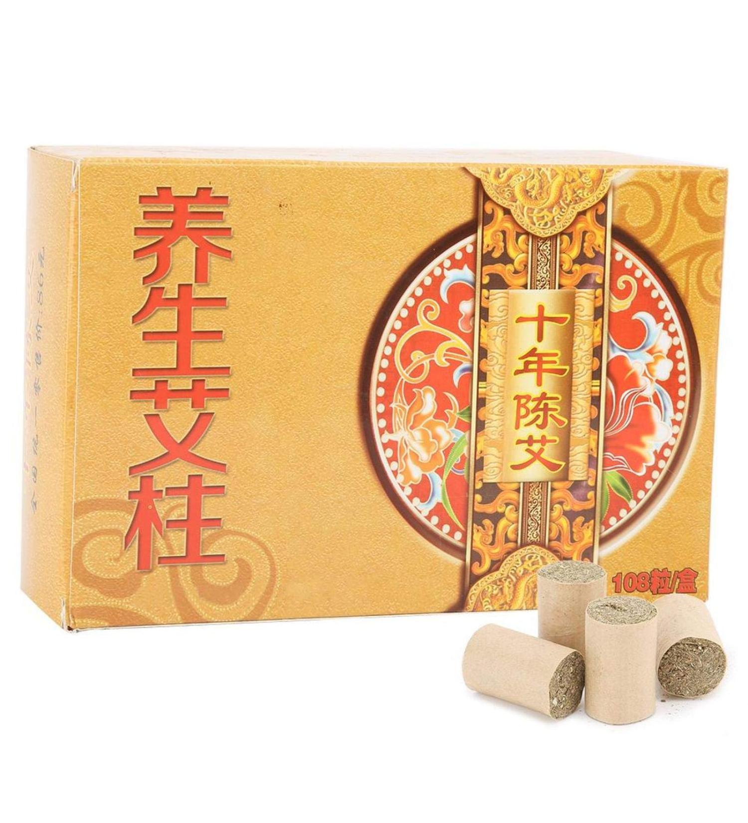 108 Pieces High Penetration Low Smoke Moxa Sticks - Pure Moxibustion Rolls for Natural Healing - Buy Online on GoSupps.com