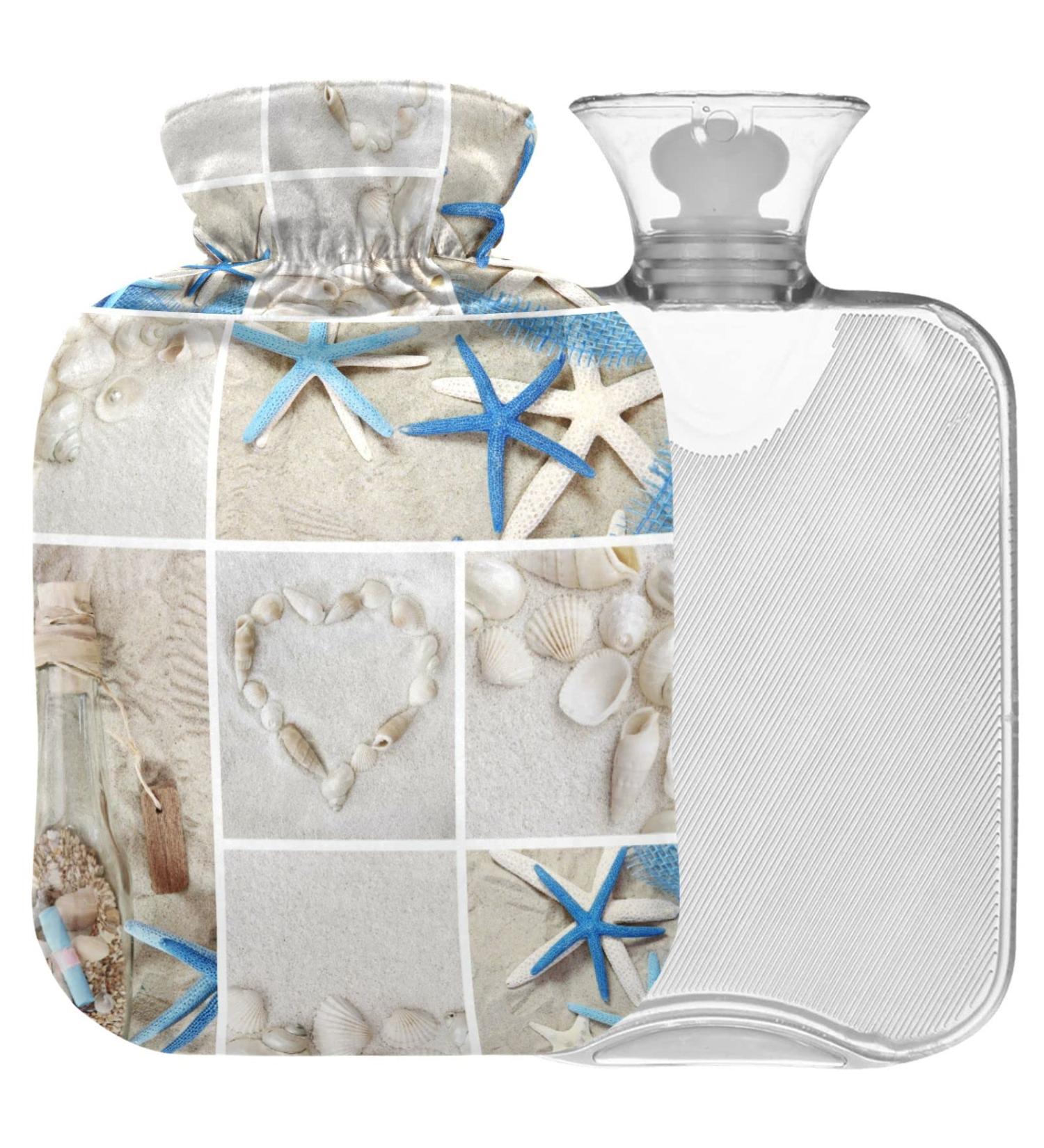 Buy Naanle Summer Shells 2L Transparent Hot Water Bottle | Large Heat & Cold Therapy for Pain Relief | Bed & Foot Warmer - Buy Online on GoSupps.com