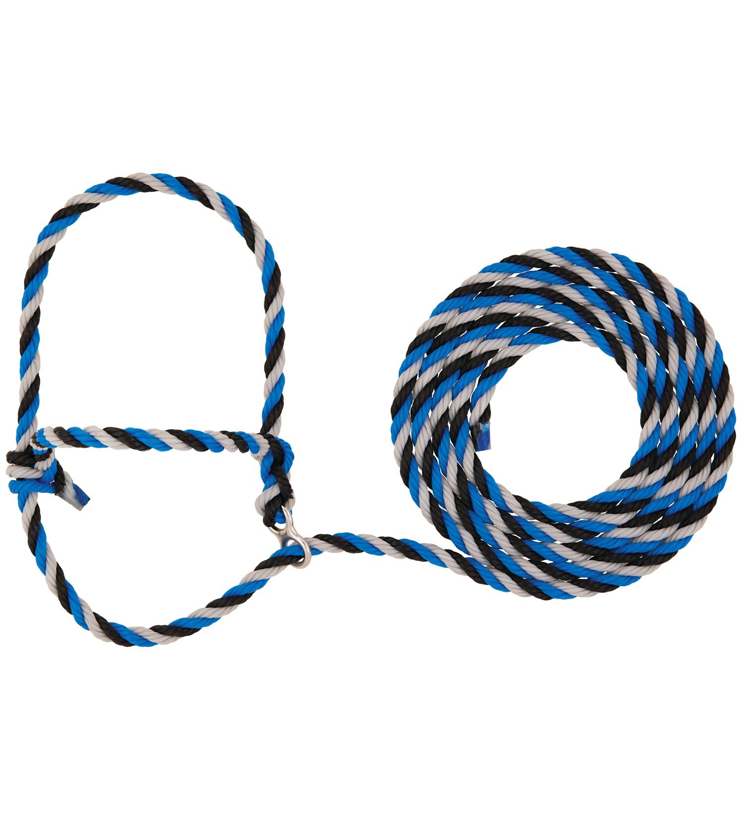 Weaver Leather Livestock Stierwalt Breaking Halter, Blue/Black/Gray, 8 1/2'