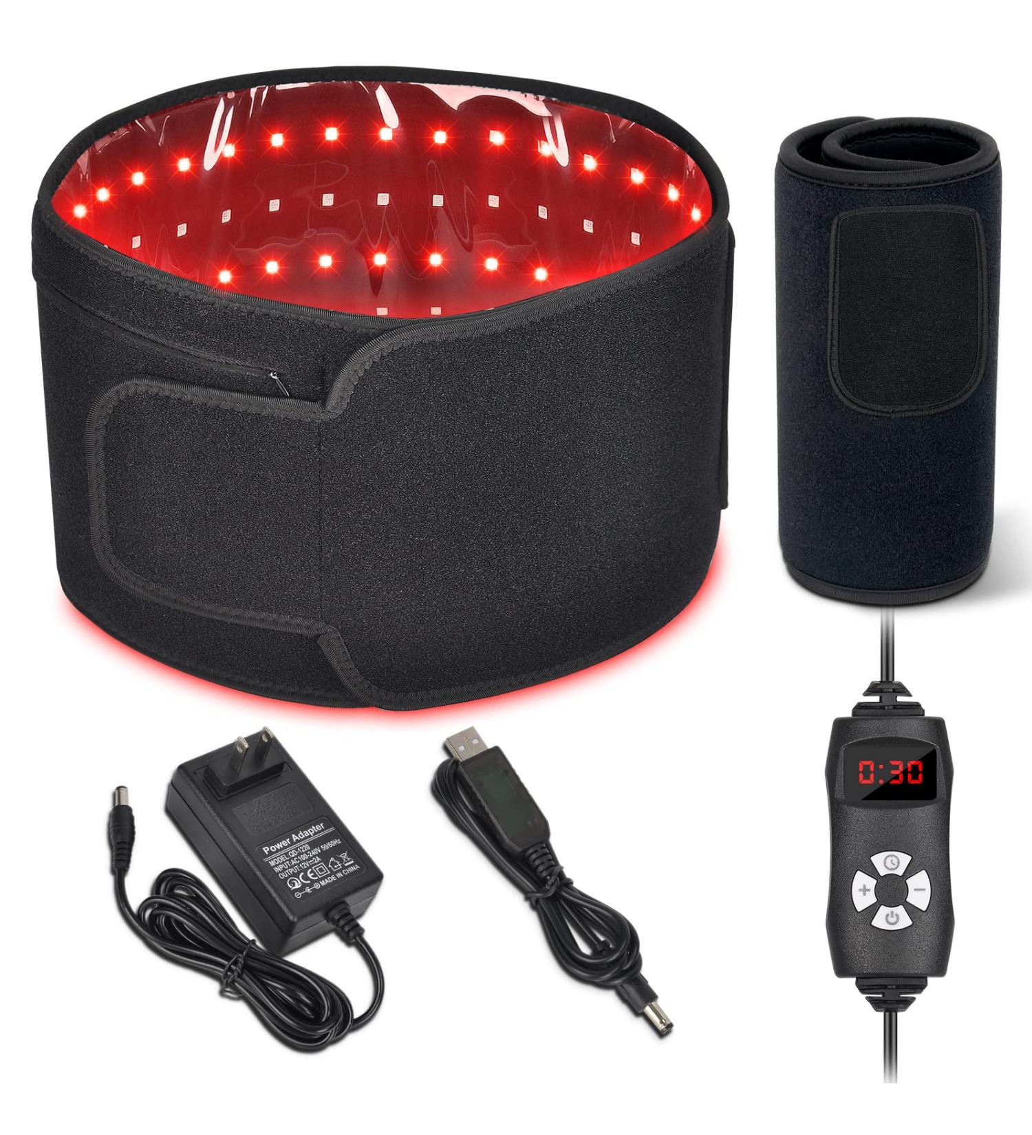 Holsn Red Light Therapy Belt for Body - Infrared LED Device for Leg, Knee, Back, Waist, Shoulder Pain Relief - Buy Online on GoSupps.com