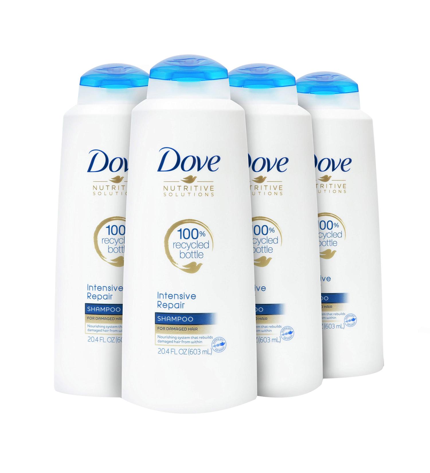 Dove Nutritive Solutions Strengthening Shampoo for Damaged Hair with Keratin Actives 20.4 oz - Pack of 4 - Buy Online on GoSupps.com