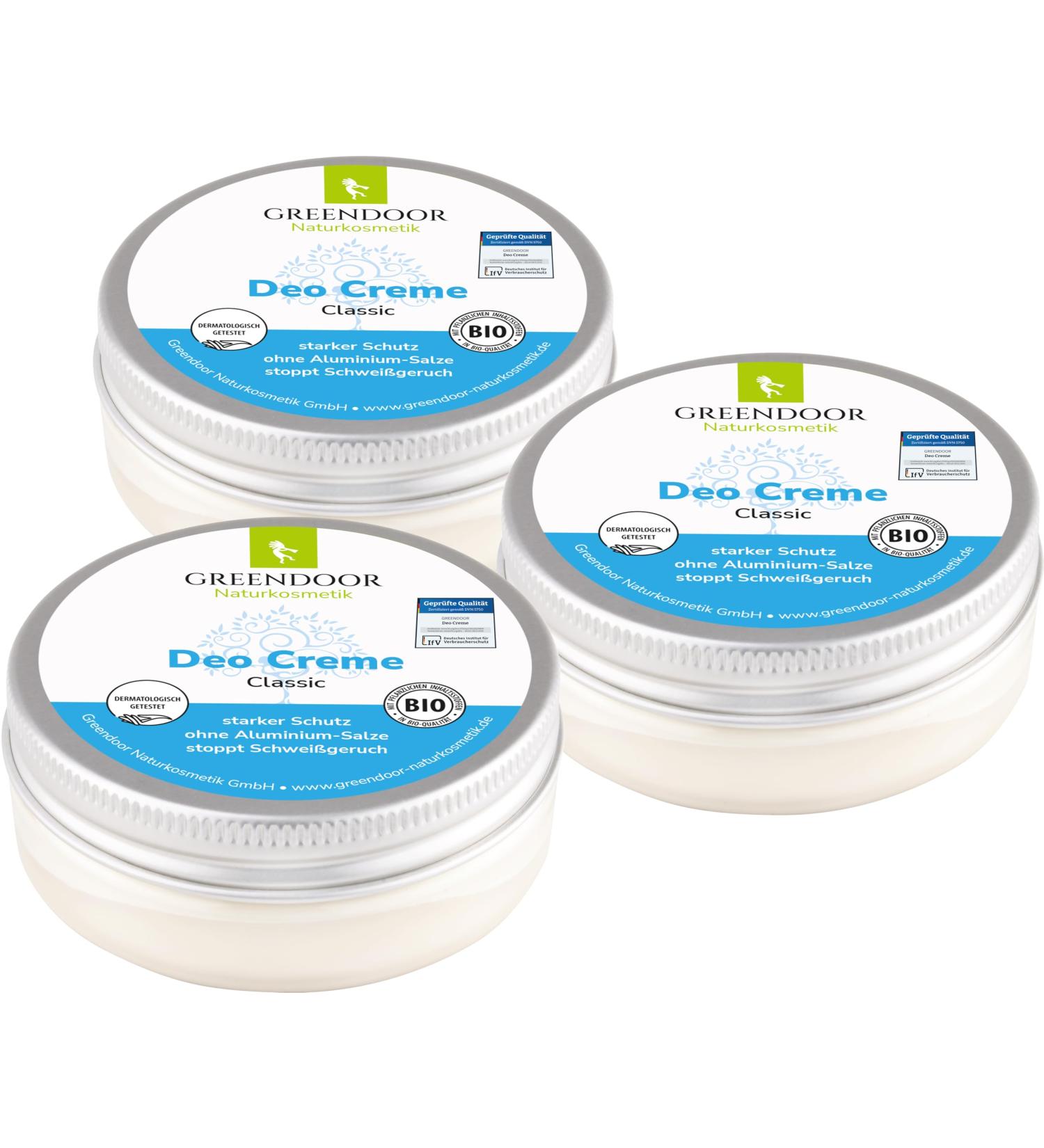  GREENDOOR Greendoor Set of 3 Aluminium Free Cream Deodorant 50ml Natural Deodorant - Buy Online on GoSupps.com