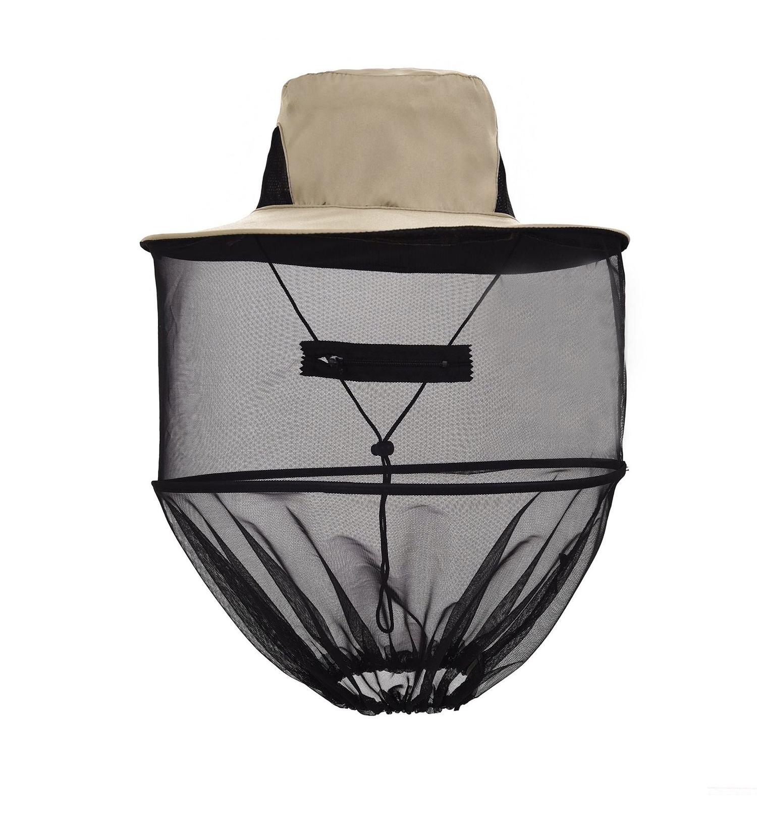 Beekeeping Folding Hat with Mesh Net | Anti-Mosquito Fishing & Camping Hat | Insect Fly Mask Cap - Light Coffee - Buy Online on GoSupps.com