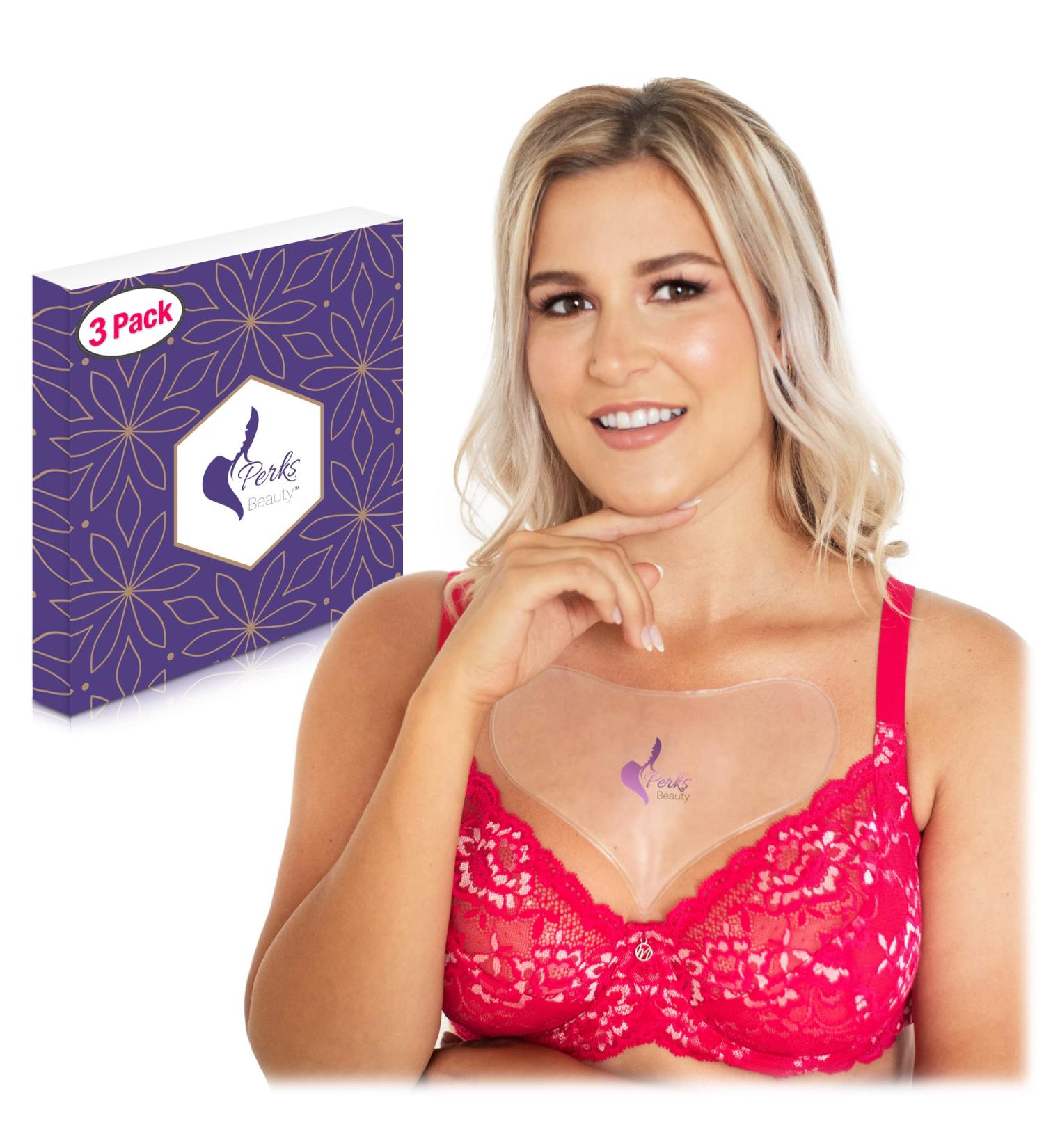 Perks Beauty Anti Wrinkle Chest Pads - Reusable Silicone Patch for Women - Overnight Solution - Buy Online on GoSupps.com