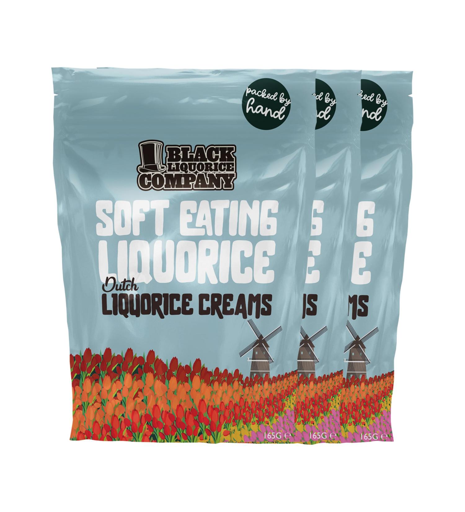 Black Liquorice Company - Dutch Liquorice Creams 3 x 165g - Buy Online on GoSupps.com