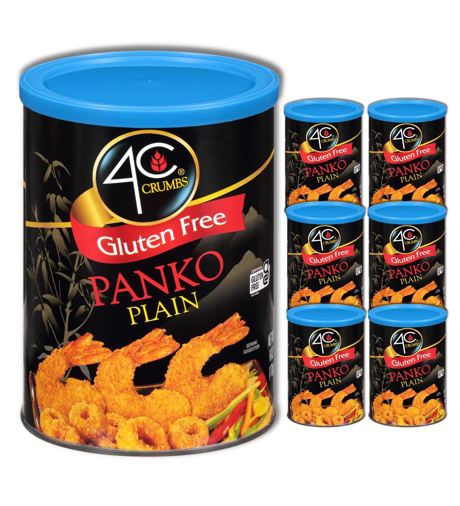 4C Premium Gluten Free Bread Crumbs  Panko Plain 6 Pack  Gluten-Free Flavorful Crispy Crunchy  Value Pack Gluten Free - Panko Plain 6 Ounce (Pack of 6) - Buy Online on GoSupps.com