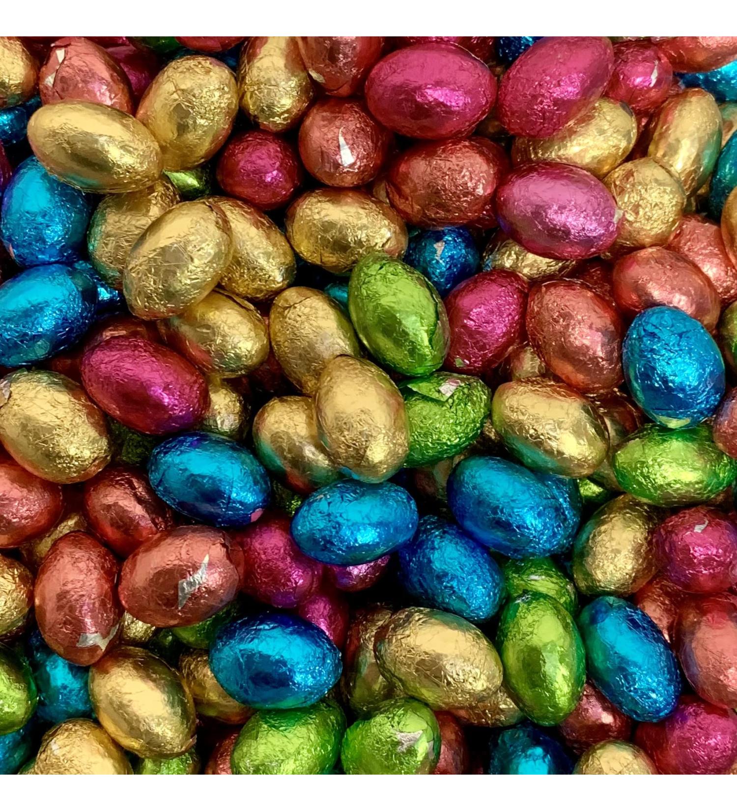 Chocolate Foiled Mini Eggs 500g Share Bag by The Gourmet Sweet Company