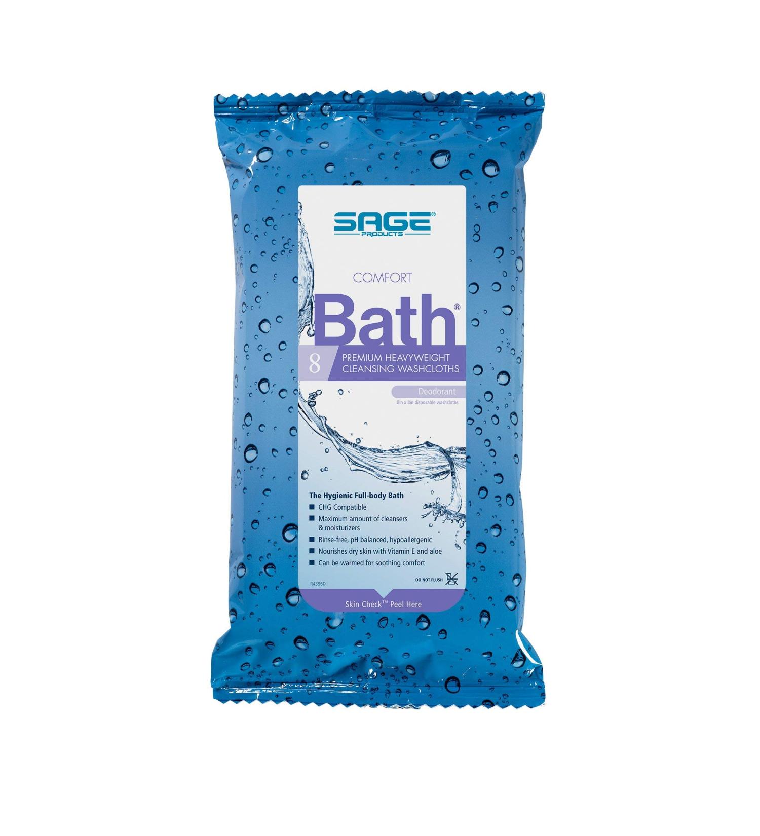 6 Packs New Comfort Bath Clean Scent Bath Wipes 8 X 8 Inch(8 Wipes per Pack)