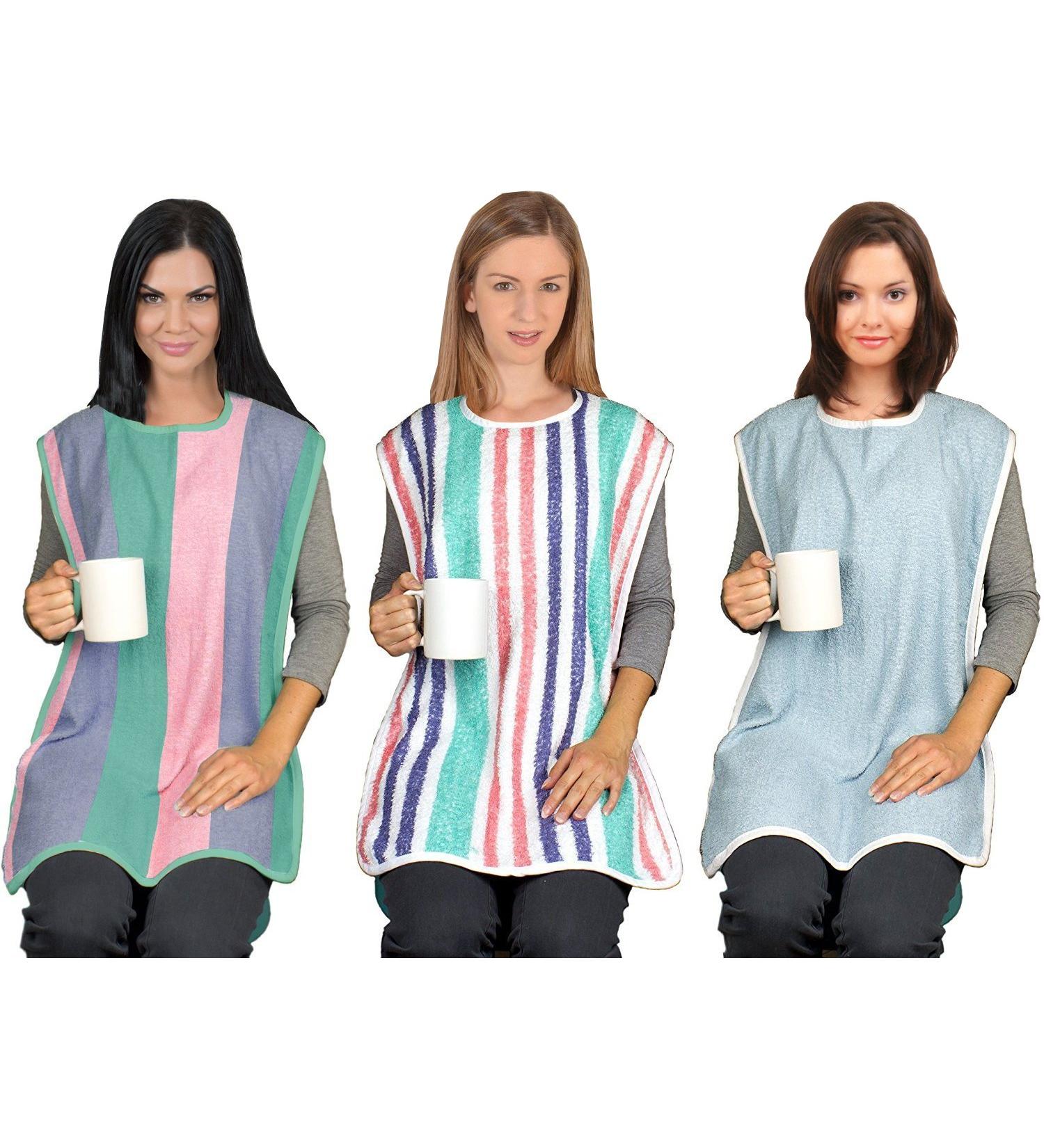 Long Length Adult Bibs - 3 Pack