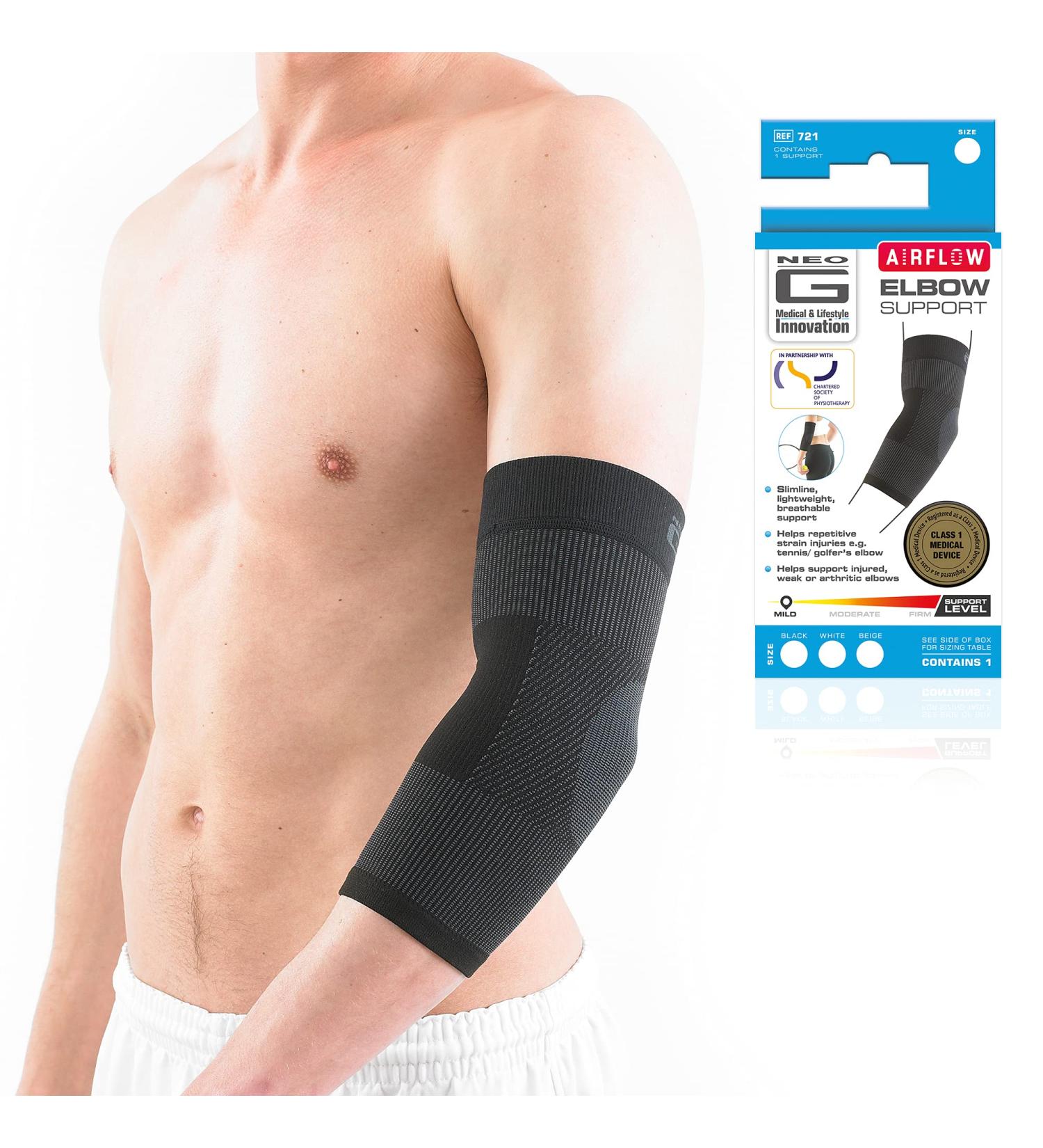 Neo G Elbow Support for Tendonitis & Joint Pain - Tennis Elbow Brace - L Large 27-30cm - Buy Online on GoSupps.com