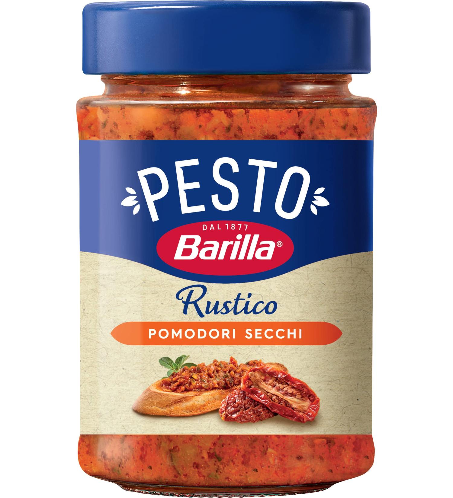Barilla Pesto Rustico Pomodori Secchi 200g | Gluten-Free Vegan Italian Pasta Sauce with Sun-Dried Tomatoes | Red Pesto | 1 Pack - Buy Online on GoSupps.com