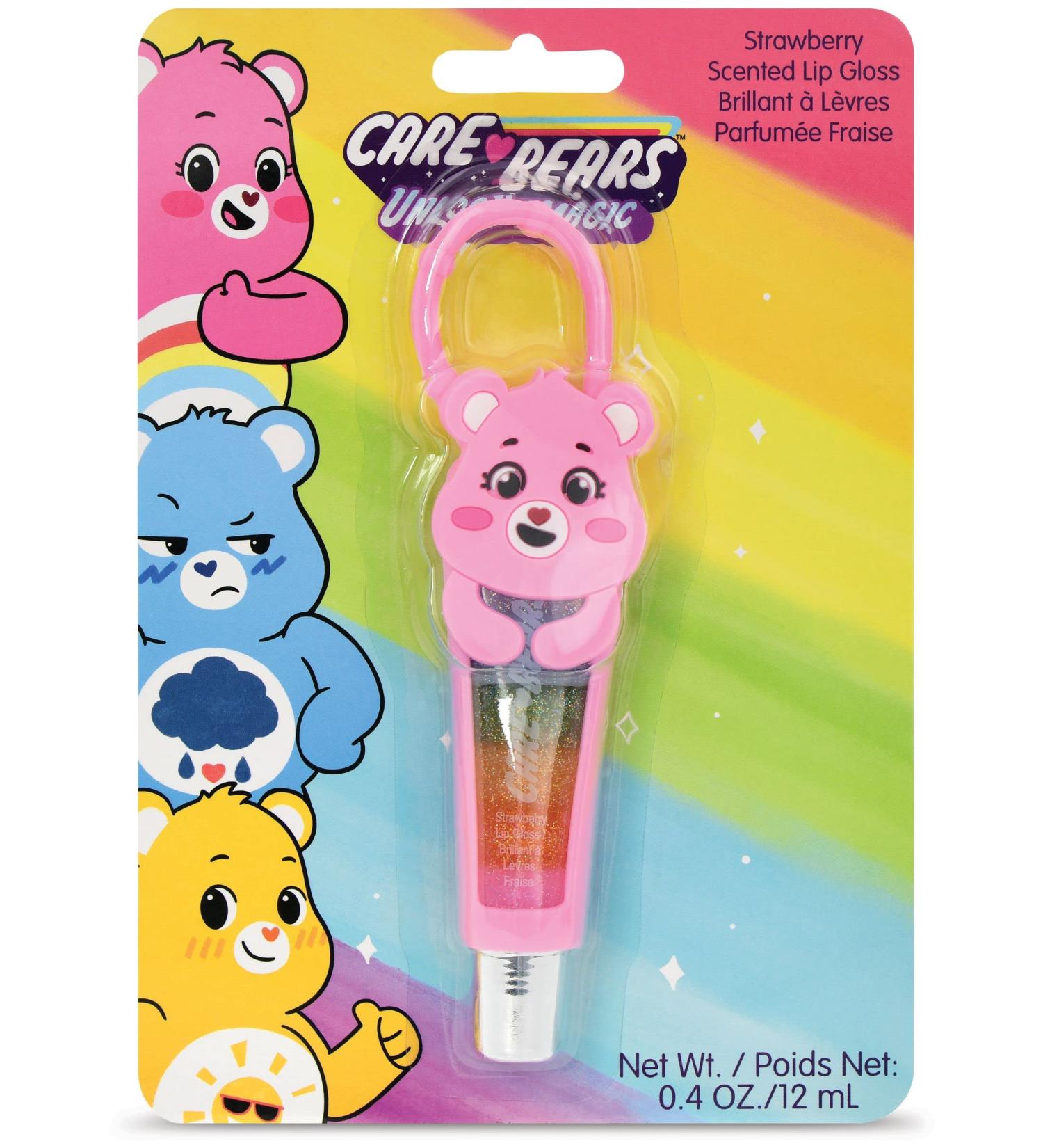 iscream Care Bears Cheer Bear Classic Tube Sparkle Lip Gloss  Strawberry Scent