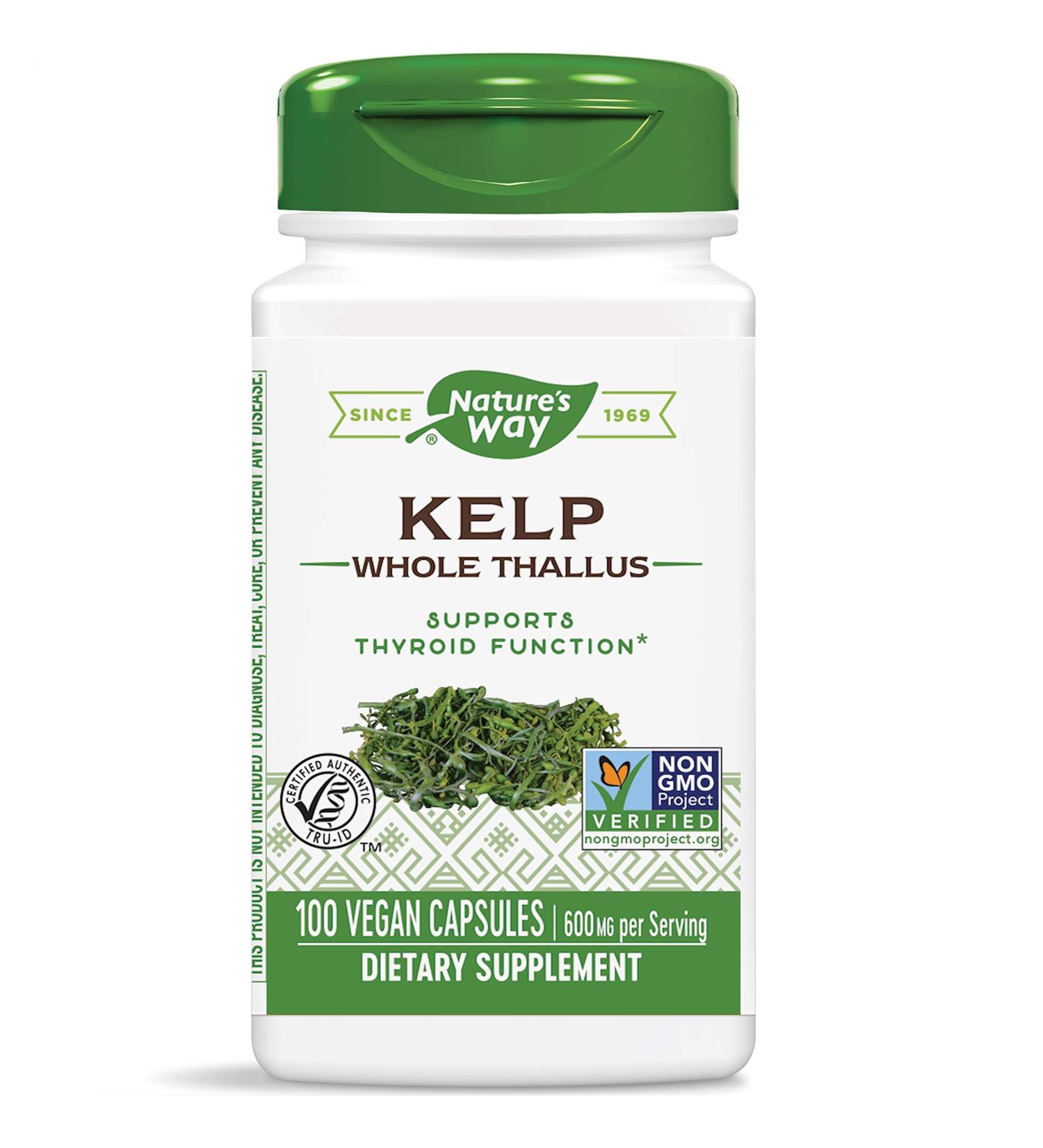 Nature's Way Kelp 600 mg - Non-GMO, Gluten-Free, Vegetarian - 100 Count - Buy Online on GoSupps.com