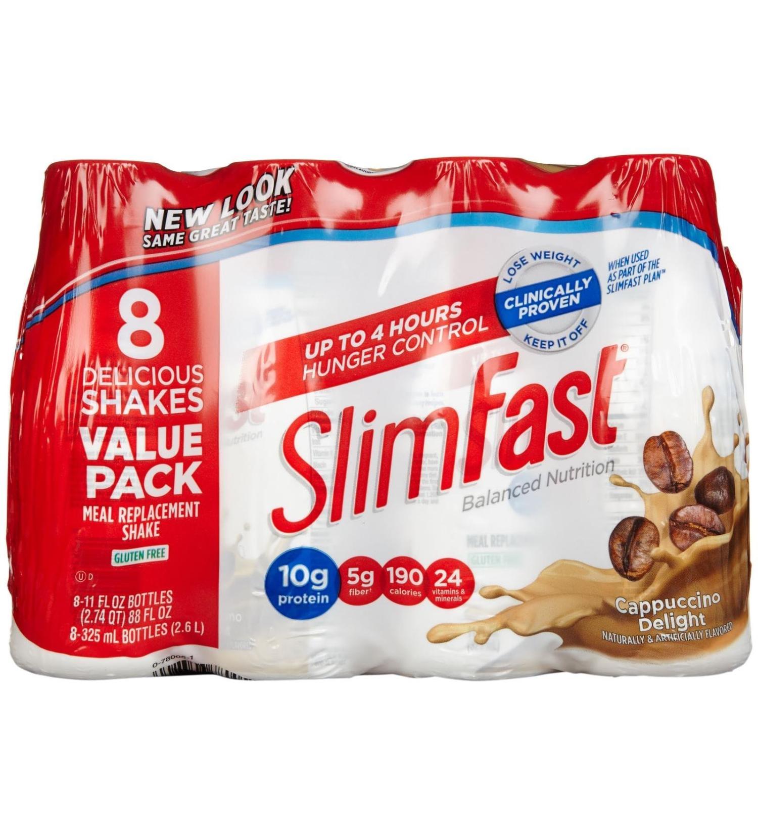 Slimfast Ready to Drink Shakes - Cappuccino Delight - 10 oz - 8 pk