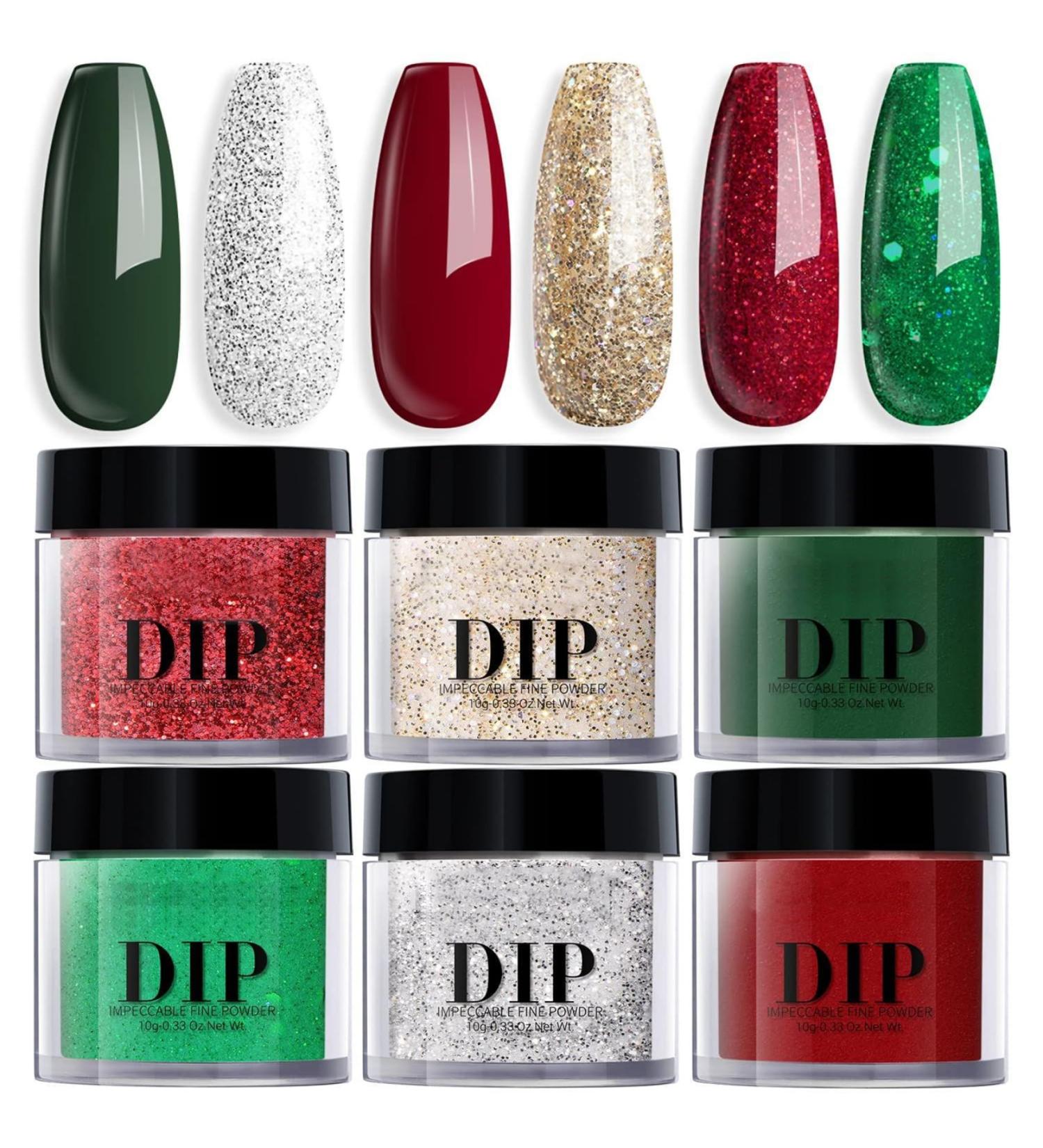 Kit de poudre de trempage pour ongles 6 couleurs Style no l s chage rapide longue dur e Application facile pour Salon bricolage pour d butants - Buy Online on GoSupps.com