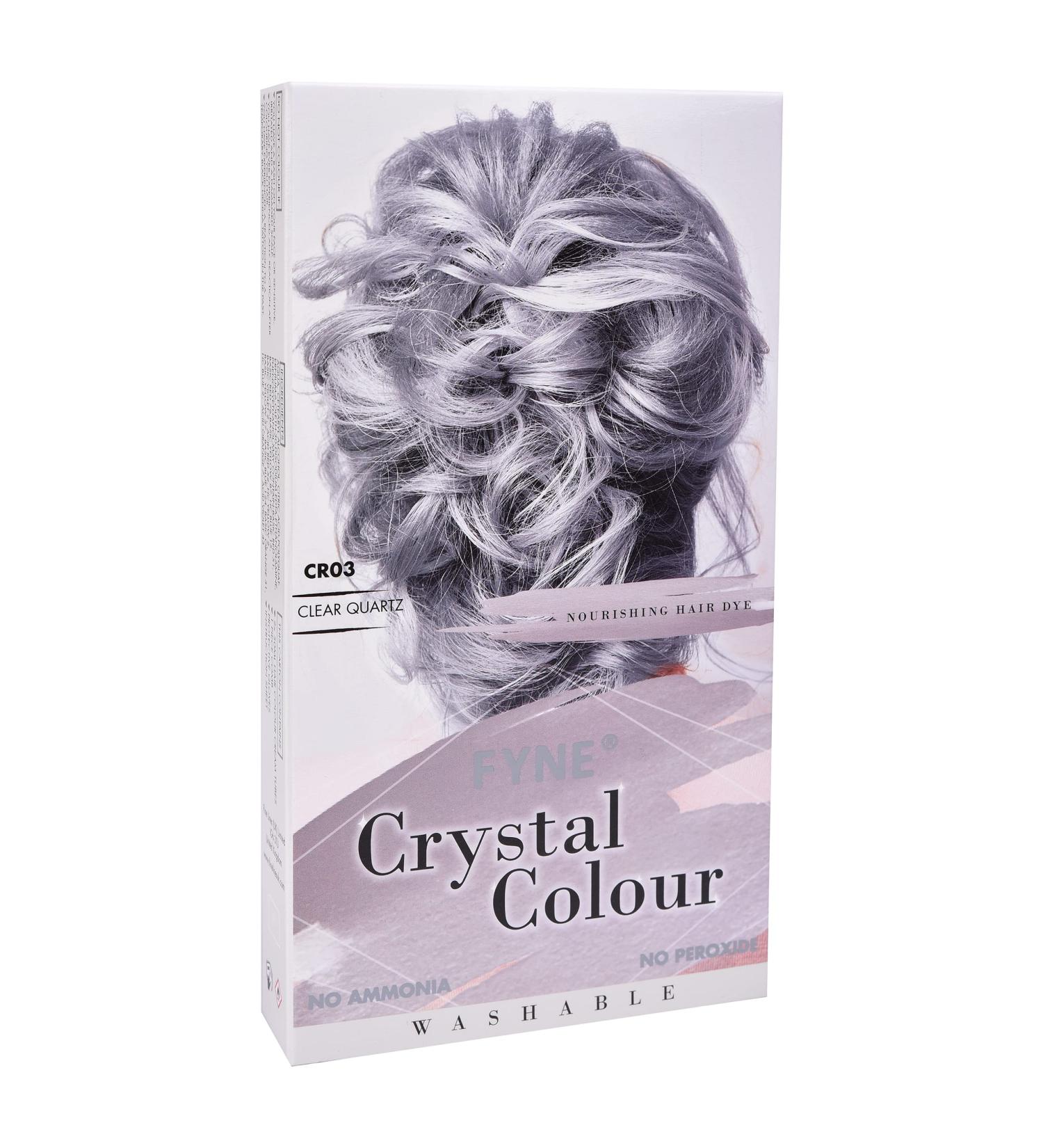 FYNE Crystal Colour Grey Light Clear Quartz - Semi Permanent Hair Dye with Built-in Conditioner for Women - Buy Online on GoSupps.com