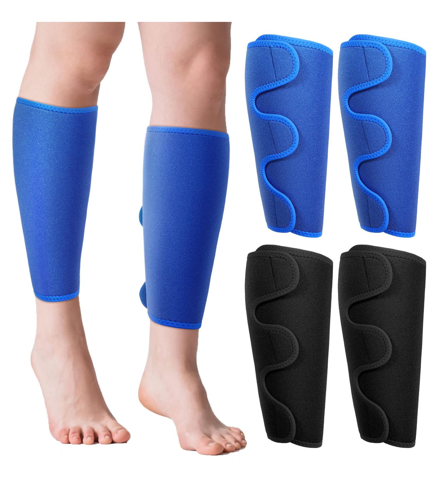 Chivao 2 Pairs Calf Support Brace for Shin Splint Compression - Pain Relief for Men and Women (Blue/Black) - Buy Online on GoSupps.com